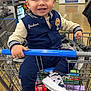 Karson joined the competition — help win amazing prizes! toddler, child, shopping_cart, smiling, blue_jacket, sneakers, store, aisle, shopping, clothing, person, retail, floor, happy, casual_wear, footwear, baby, cute, indoor, young_child