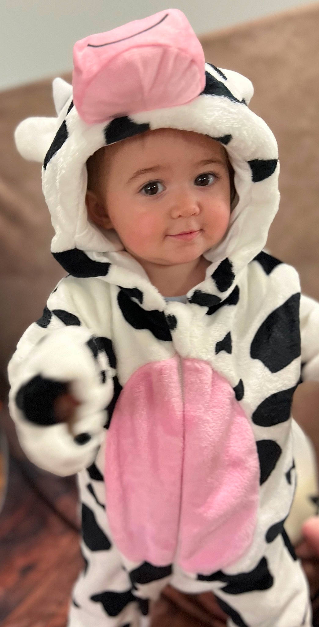 Mason joined the competition — help win amazing prizes! baby, baby_toddler_clothing, beauty, cheek, eye, eyelash, fur, happy, head, headgear, headwear, jacket, magenta, outerwear, pattern, person, pink, skin, sleeve, smile