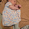 Eris joined the competition — help win amazing prizes! baby, sleeping, infant, blanket, floral_dress, tights, peaceful, cute, child, soft_texture, lying_down, indoors, resting, newborn, portrait, cozy, calm, human, skin, head