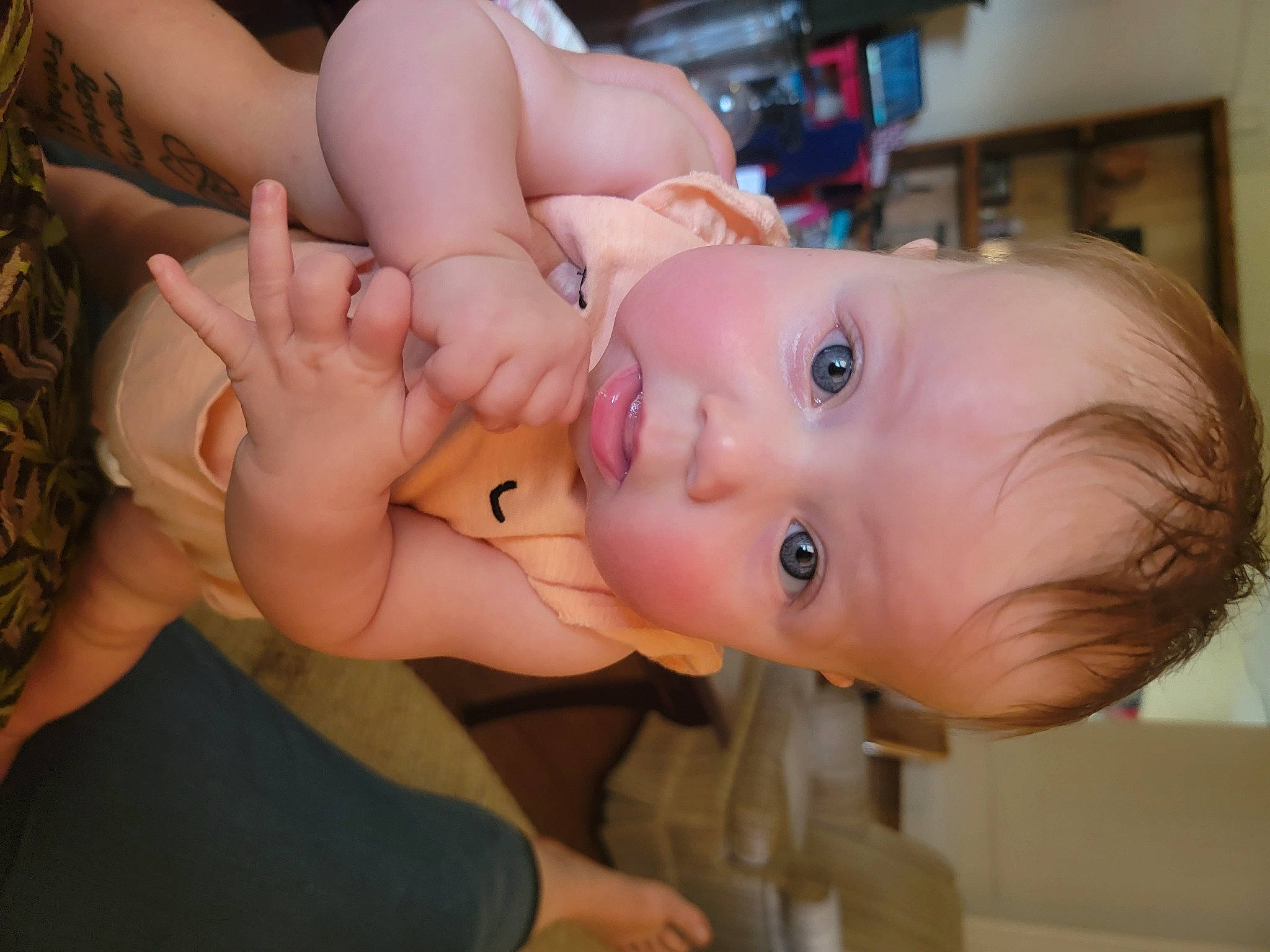 Rózaleigh is registered to the contest to win money with this photo: arm, baby, baby_toddler_clothing, cheek, ear, eye, eyebrow, eyelash, finger, gesture, hand, happy, iris, joint, lip, mouth, muscle, neck, nose, person