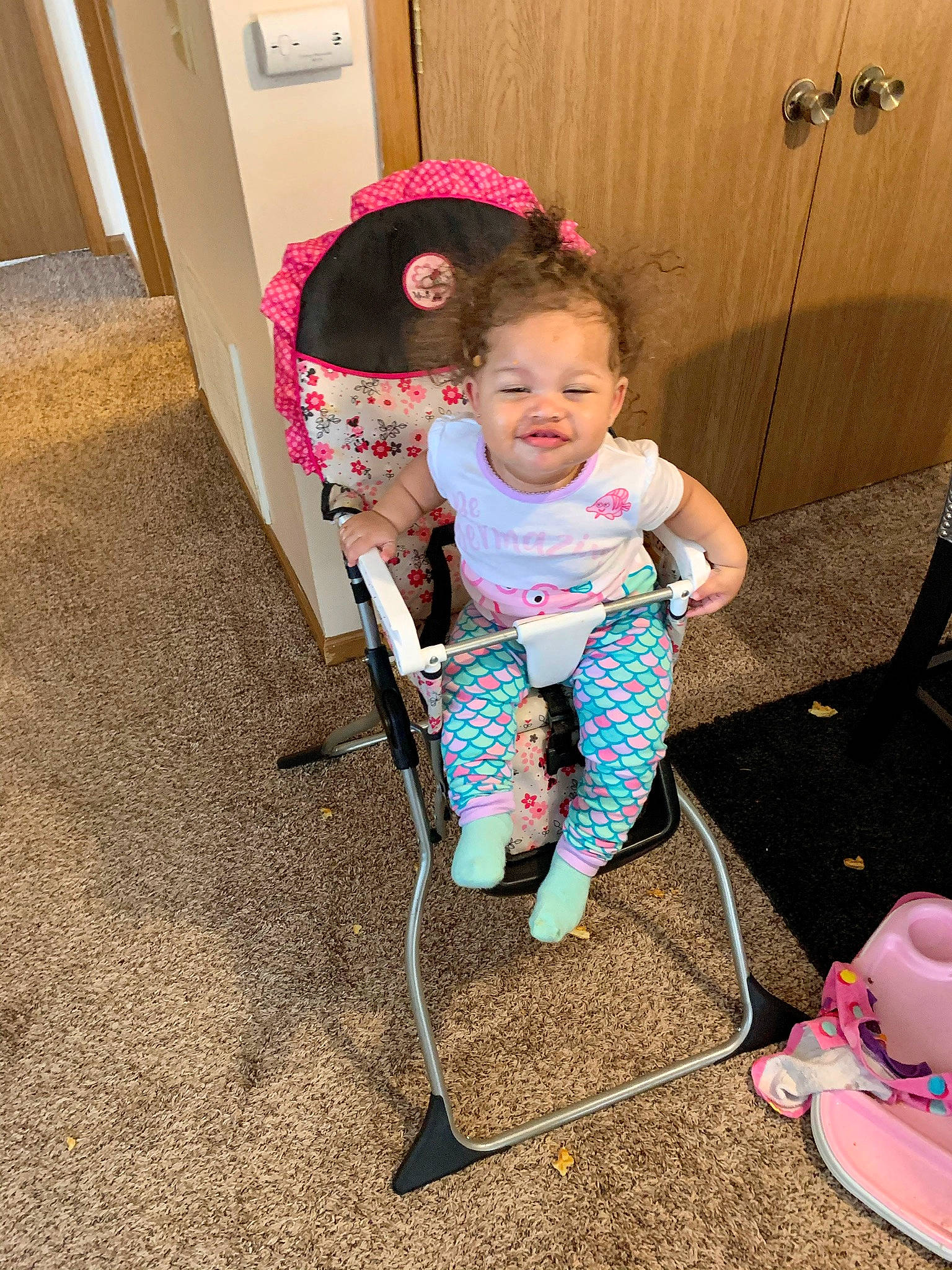 Amira joined the competition — help win amazing prizes! baby, baby_products, baby_toddler_clothing, child, coffee_cup, cup, drinkware, floor, flooring, mug, person, pink, play, porcelain, saucer, serveware, teacup, teapot, toddler, toy