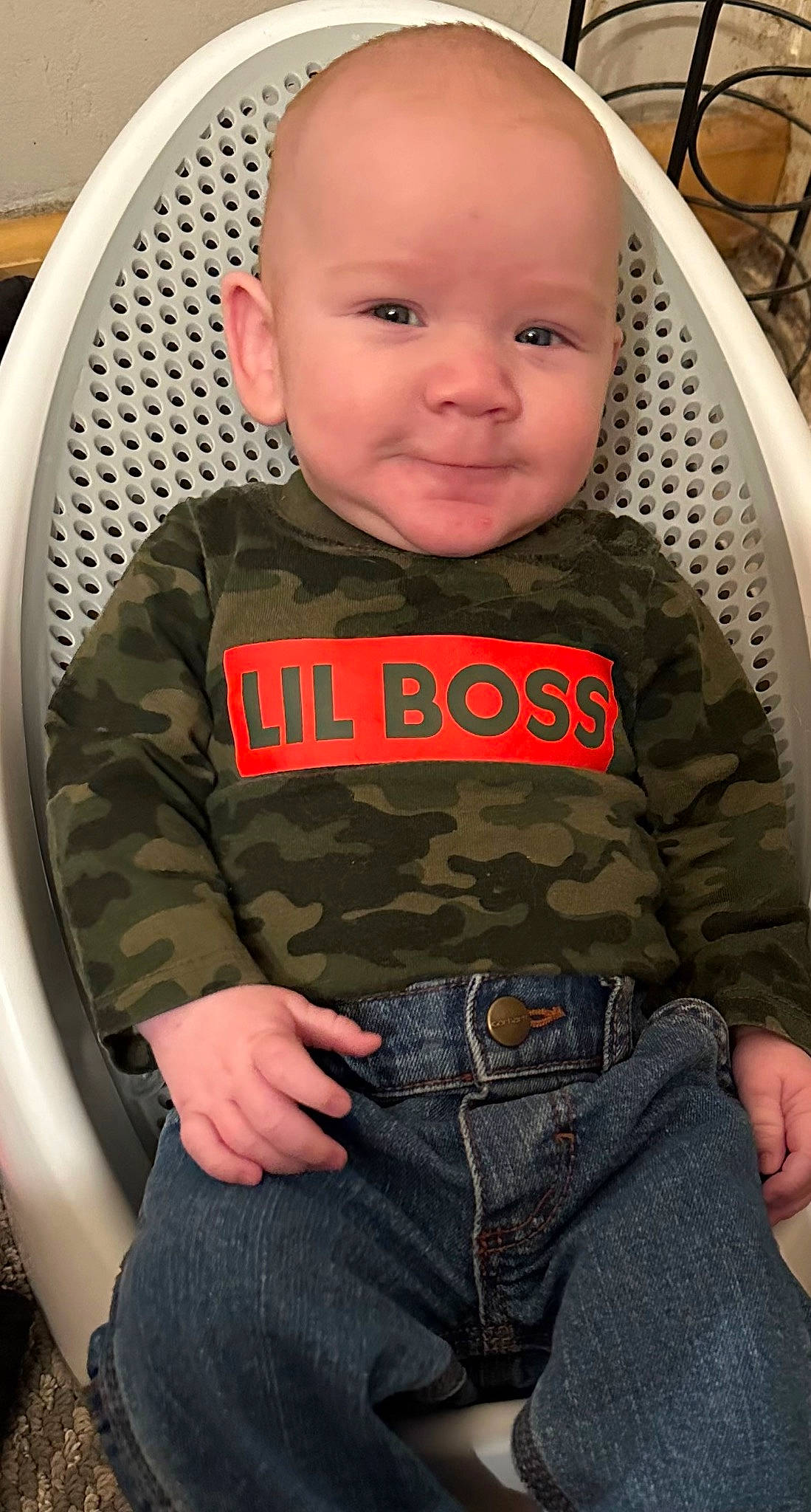 Judson joined the competition — help win amazing prizes! baby, baby_toddler_clothing, cheek, chin, eye, eyebrow, face, facial_expression, hair, head, human_body, iris, joy, mouth, nose, outerwear, person, skin, sleeve, smile