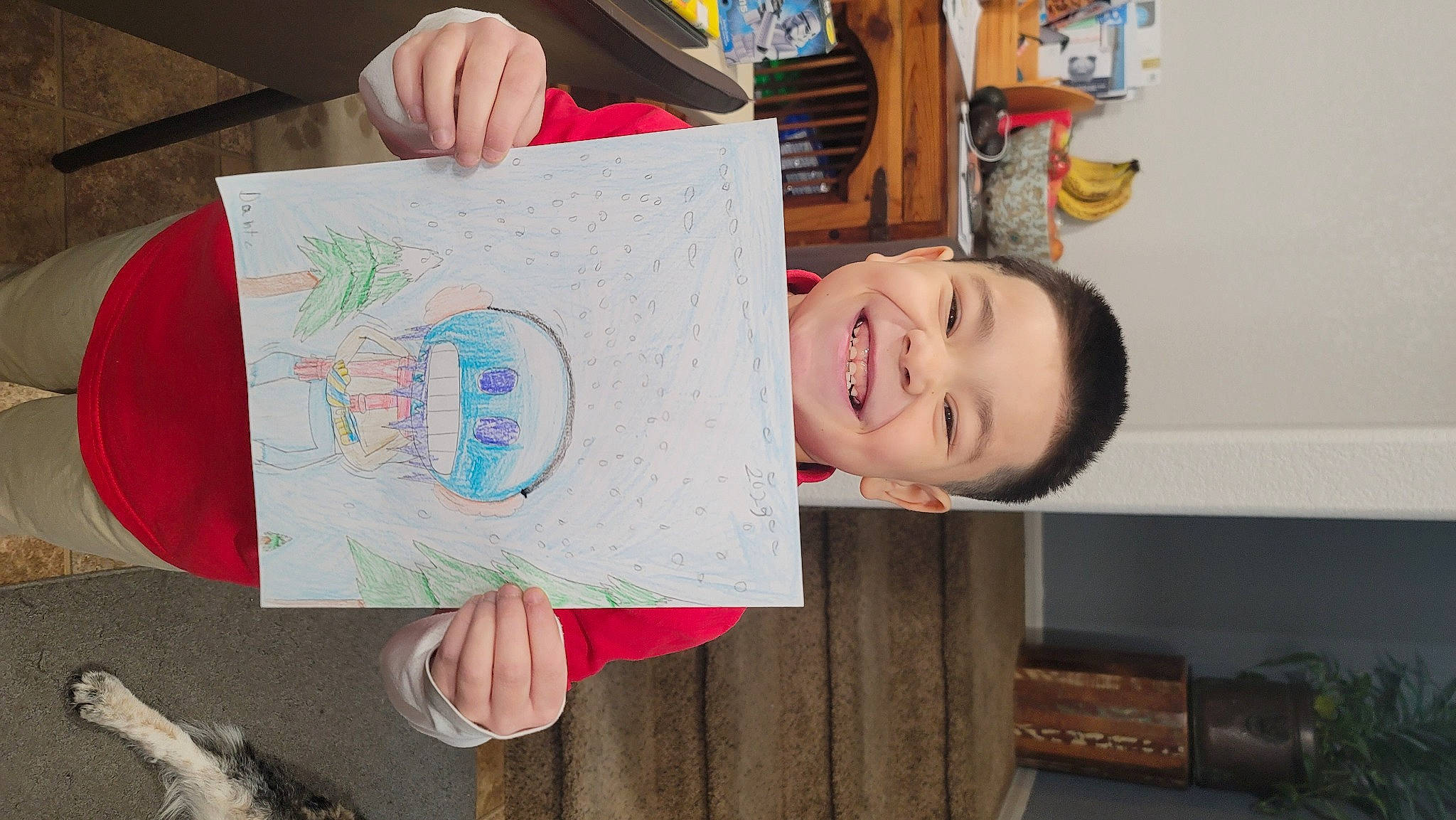 Dante joined the competition — help win amazing prizes! art, artist, child, child_art, finger, fun, happy, illustration, joy, leisure, paint, paper, person, play, room, smile, t_shirt, toddler, tree, visual_arts