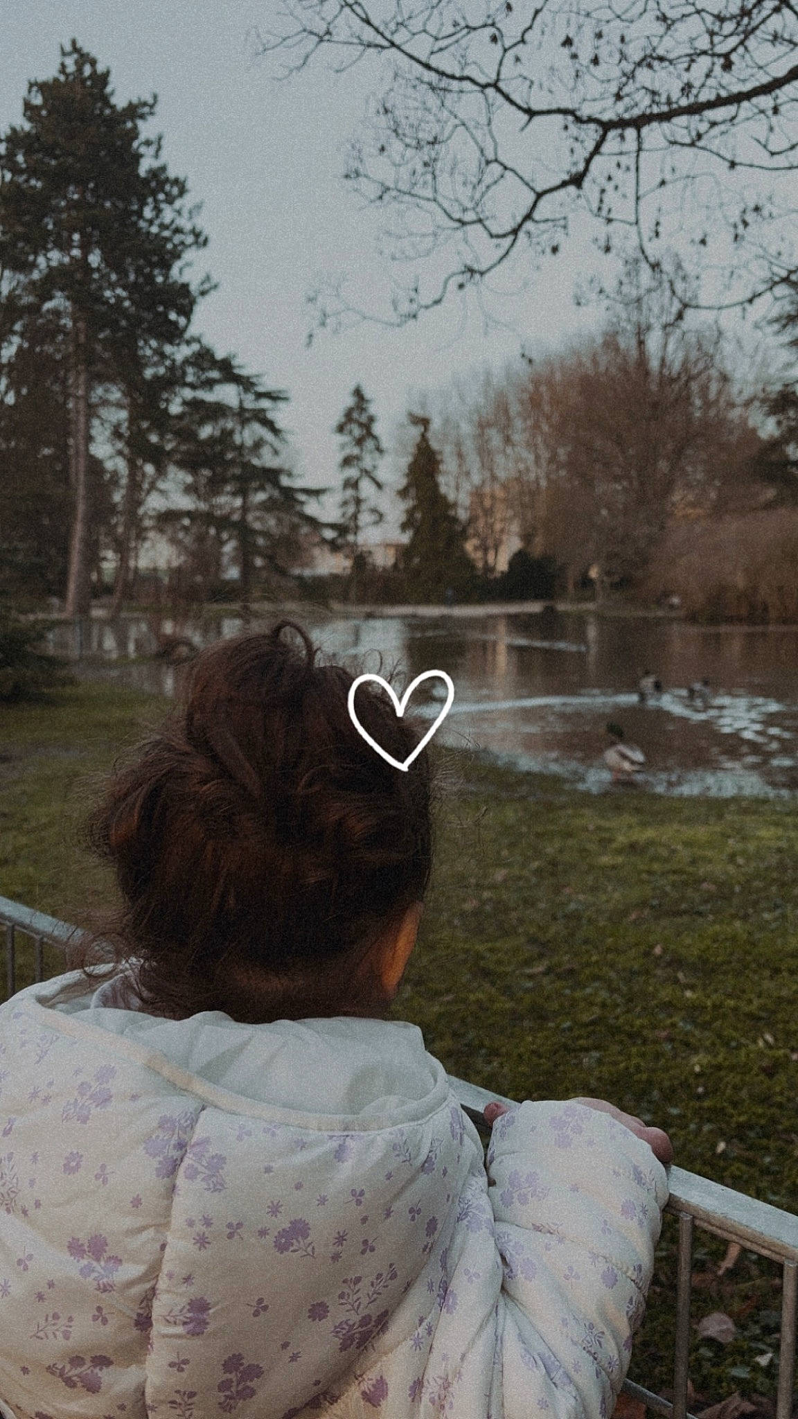 Méloé participe au concours pour gagner de l'argent avec cette photo : branch, cool, eyewear, fawn, gesture, grass, hairstyle, happy, lake, landscape, person, plant, recreation, reflection, sky, sunlight, tree, wildlife, winter, wood