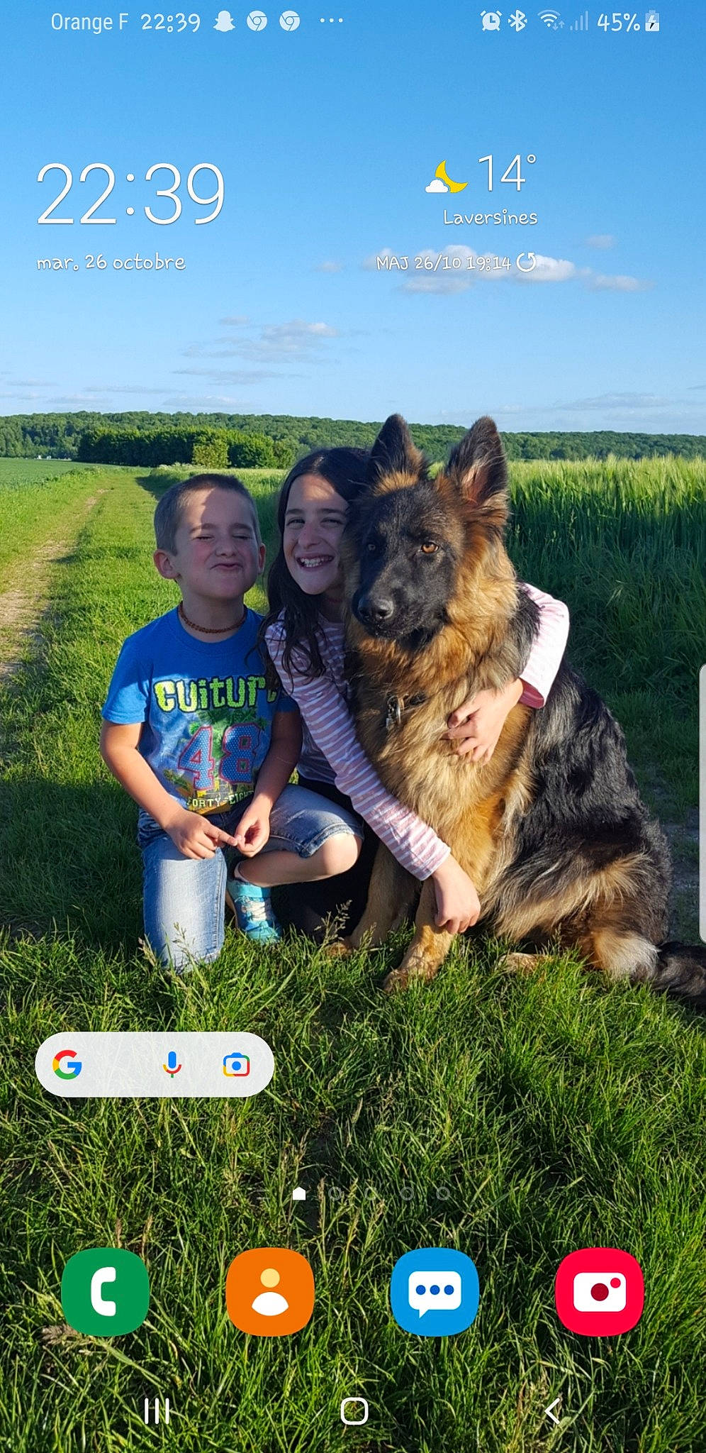 Nala participe au concours pour gagner de l'argent avec cette photo : carnivore, companion_dog, dog, dog_breed, fawn, friendship, fun, german_shepherd_dog, grass, grassland, happy, herding_dog, leisure, old_german_shepherd_dog, people_in_nature, plant, recreation, sky, smile, travel