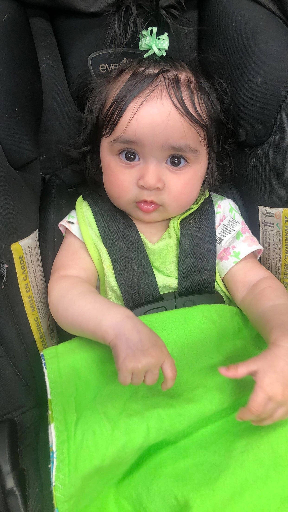 Destiny joined the competition — help win amazing prizes! baby, baby_toddler_clothing, cap, child, dress, eyelash, facial_expression, fashion_accessory, flash_photography, fun, grass, green, hairstyle, happy, hat, iris, jewellery, person, sitting, skin