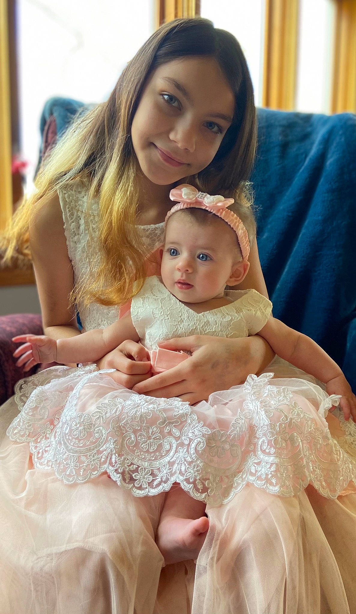 Gianna is registered to the contest to win money with this photo: bridal_clothing, dress, embellishment, eye, facial_expression, gown, hair, hairstyle, happy, head, headpiece, human_body, interaction, iris, joy, people, person, skin, smile, textile