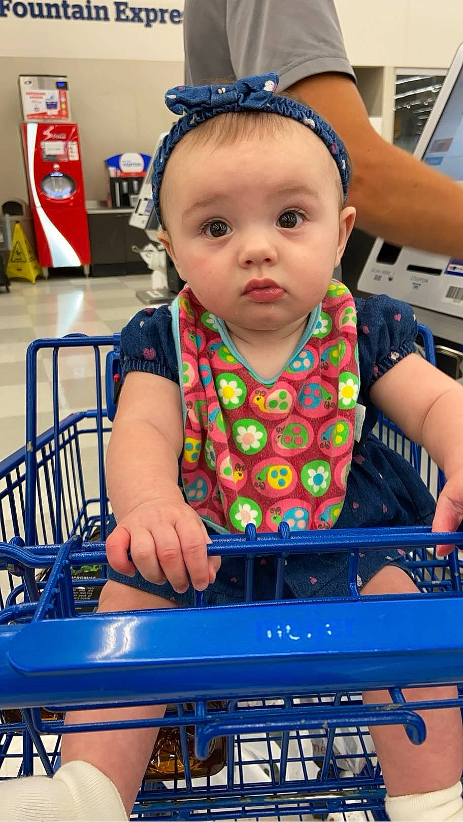 Raelynn is registered to the contest to win money with this photo: baby, baby_toddler_clothing, blue, child, electric_blue, engineering, event, fun, happy, iris, leisure, organ, person, photograph, product, shopping_cart, snapshot, standing, t_shirt, toddler