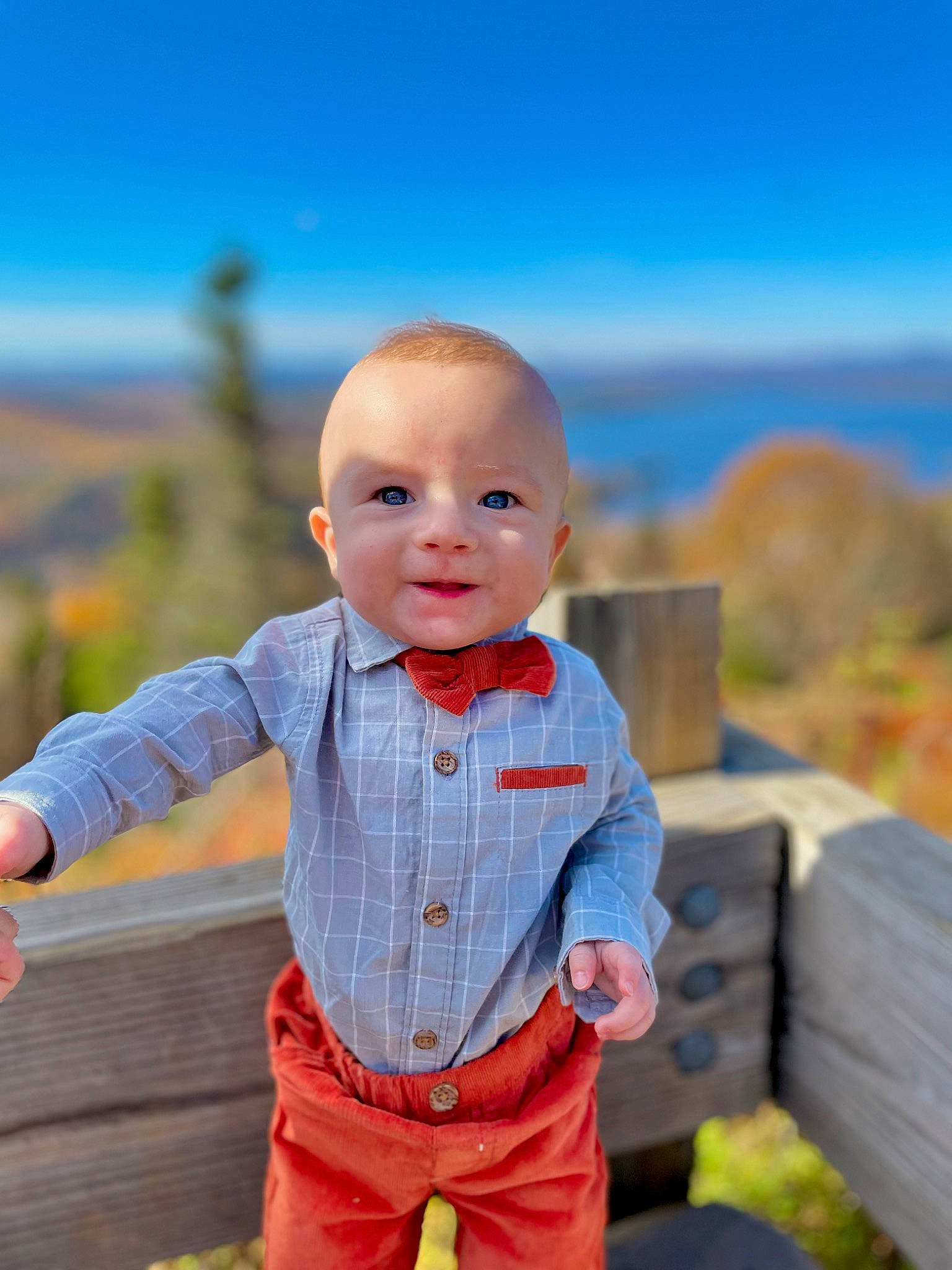 Zeb joined the competition — help win amazing prizes! azure, baby, baby_toddler_clothing, child, electric_blue, fun, gesture, grass, happy, landscape, leisure, people_in_nature, person, sitting, sky, sleeve, smile, toddler, toy, travel