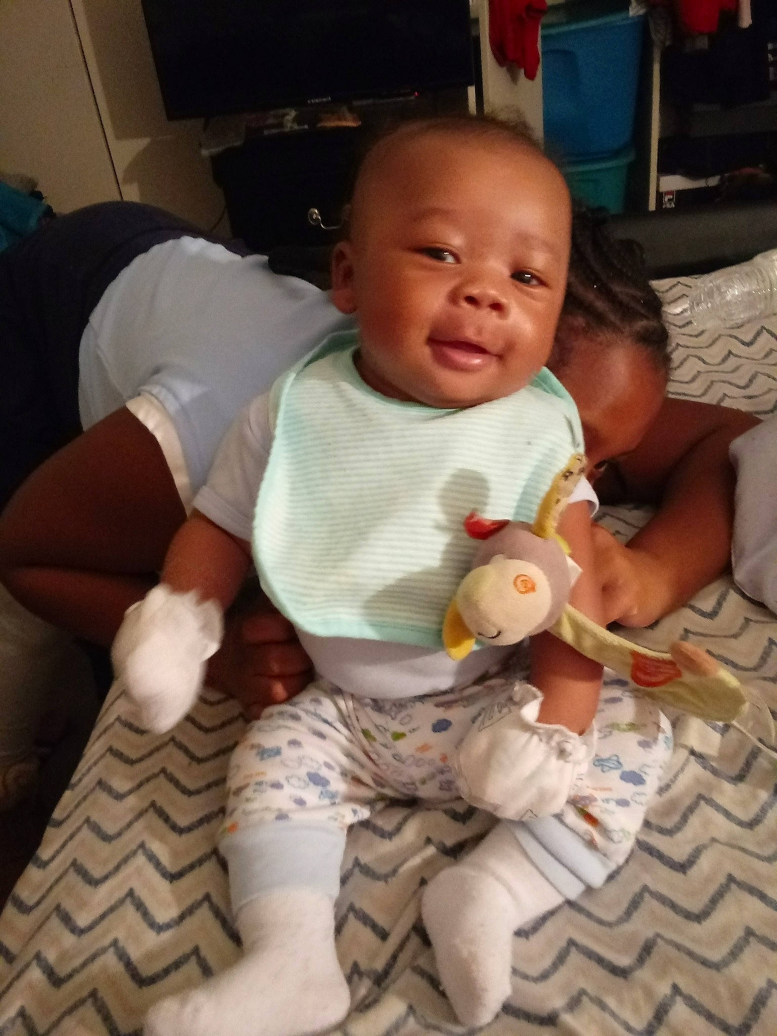 Terrell joined the competition — help win amazing prizes! baby, birth, child, person, play, sitting, toddler