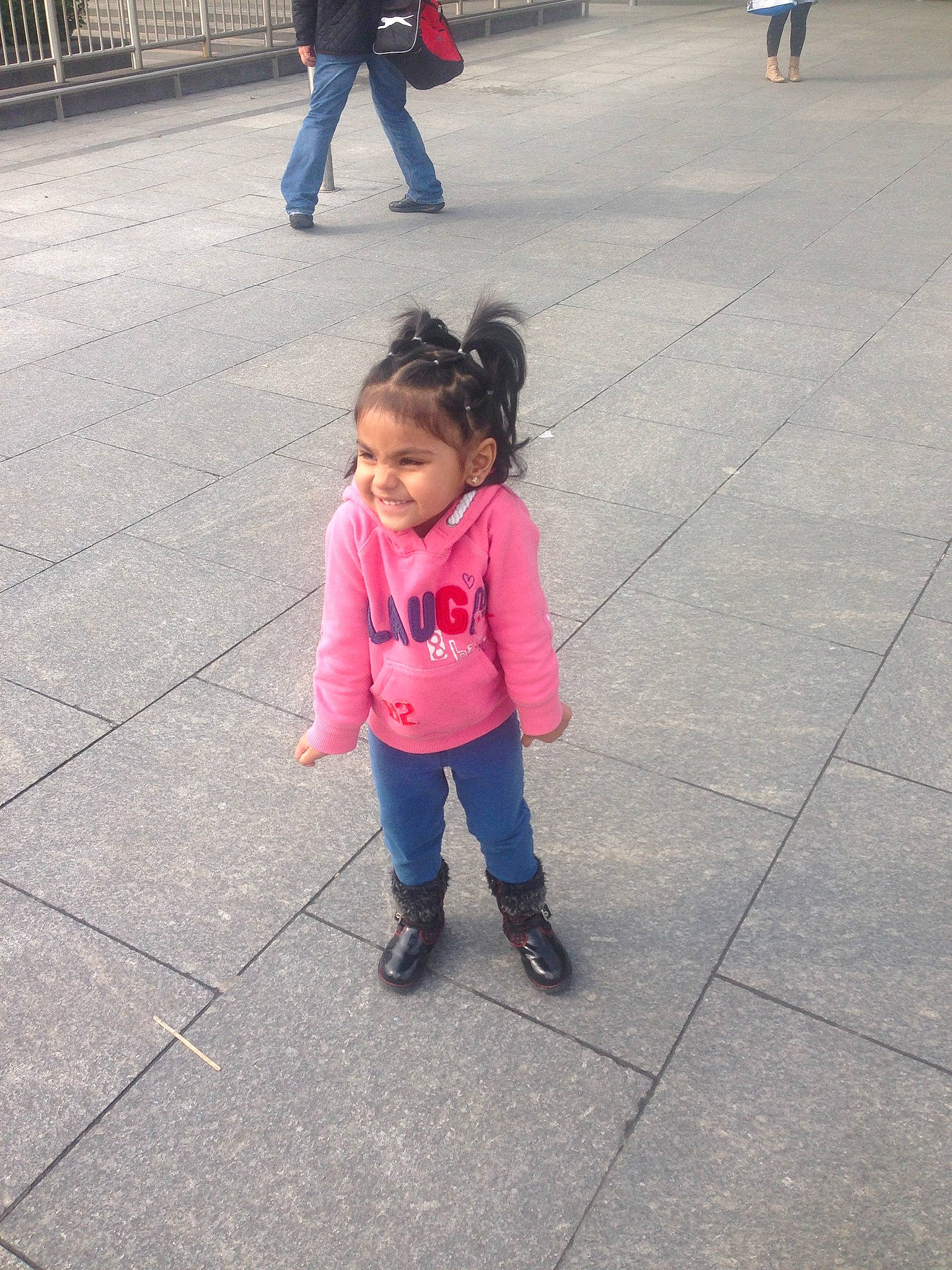 Alisha joined the competition — help win amazing prizes! asphalt, city, flooring, footwear, gesture, jeans, joy, leg, leisure, line, people, person, road, road_surface, shoe, sidewalk, snapshot, sneakers, toddler, travel