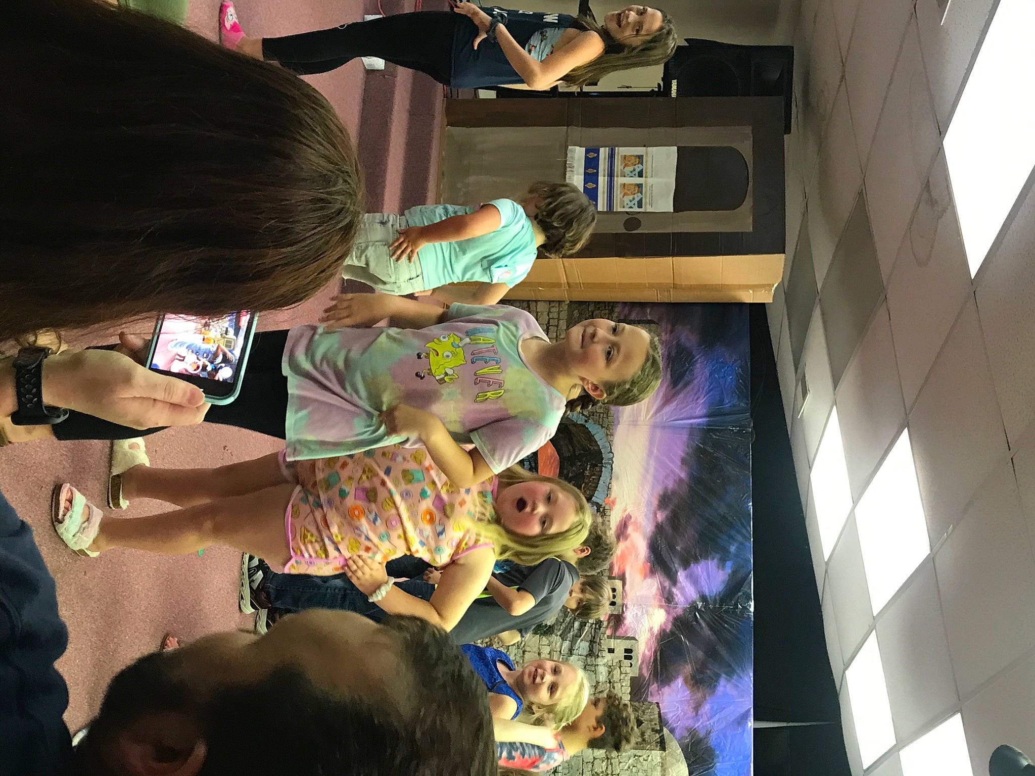 Rayne joined the competition — help win amazing prizes! art, black, black_hair, building, event, fun, leisure, night, person, room, surprise, t_shirt, tree, visual_arts