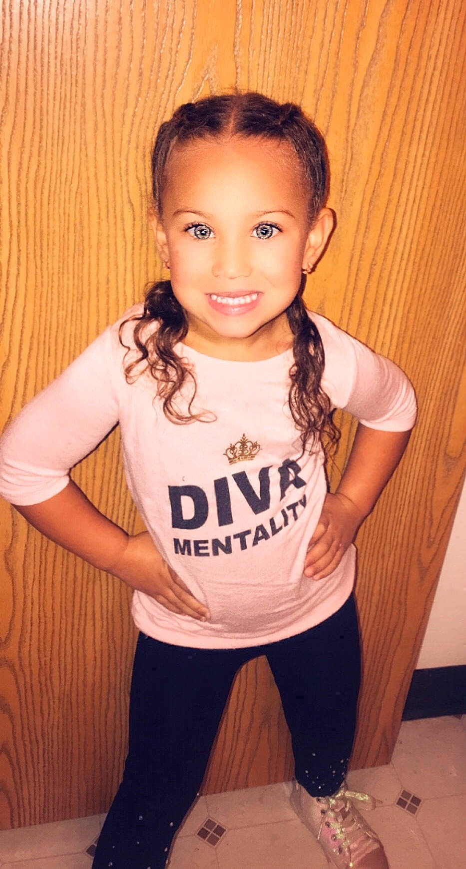 Brooklynn joined the competition — help win amazing prizes! arm, chin, eye, eyebrow, eyelash, facial_expression, flash_photography, gesture, hair, hairstyle, happy, joy, lip, neck, person, skin, sleeve, smile, sportswear, thigh