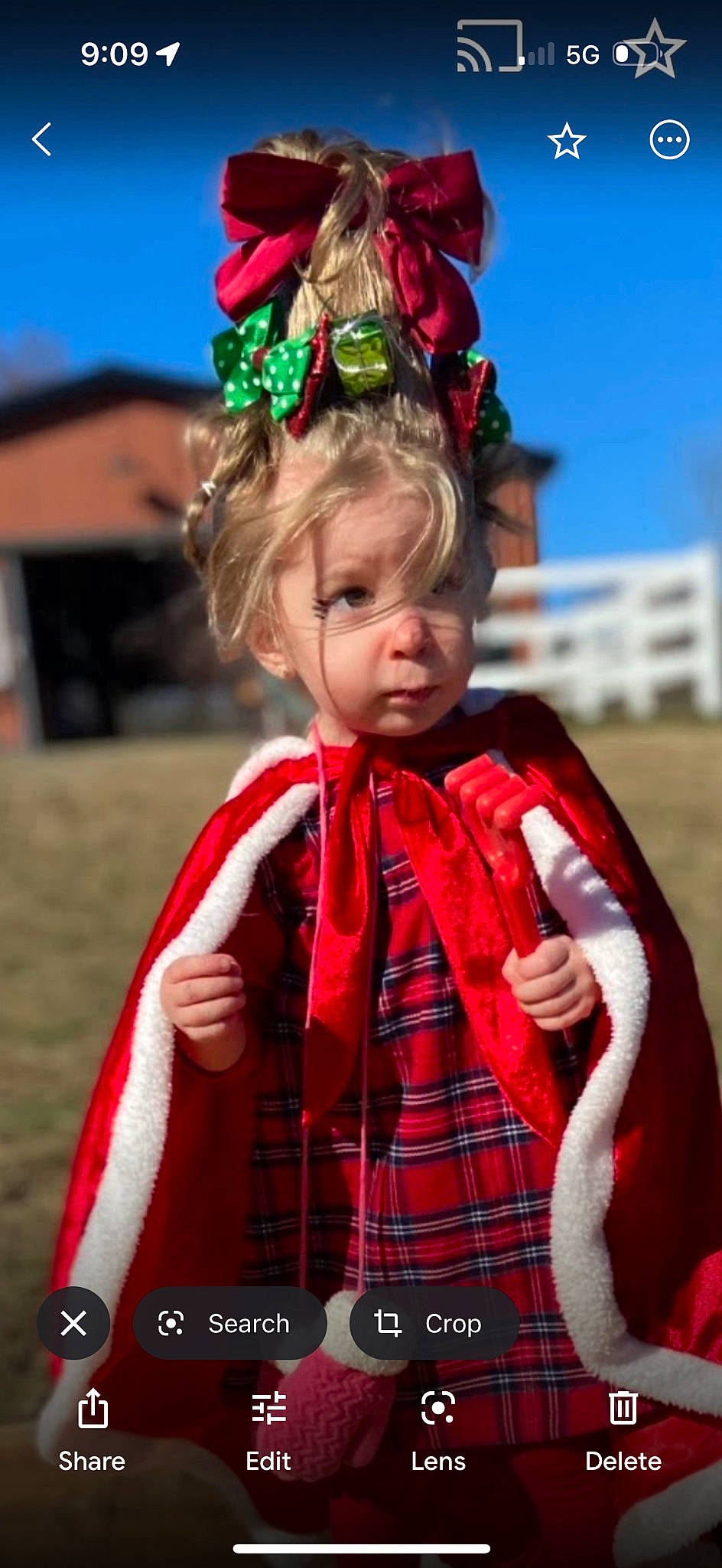 Capri joined the competition — help win amazing prizes! beauty, child, costume, costume_hat, entertainment, event, fashion_design, fun, happy, hat, head, pattern, people, person, plaid, red, sky, sleeve, tartan, toddler