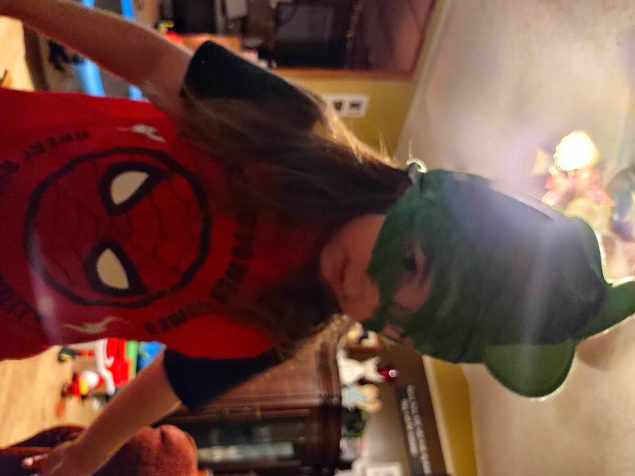 Riley joined the competition — help win amazing prizes! animation, arm, avengers, carmine, costume, elbow, event, fiction, fictional_character, flesh, fun, hero, mouth, person, room, spider_man, t_shirt
