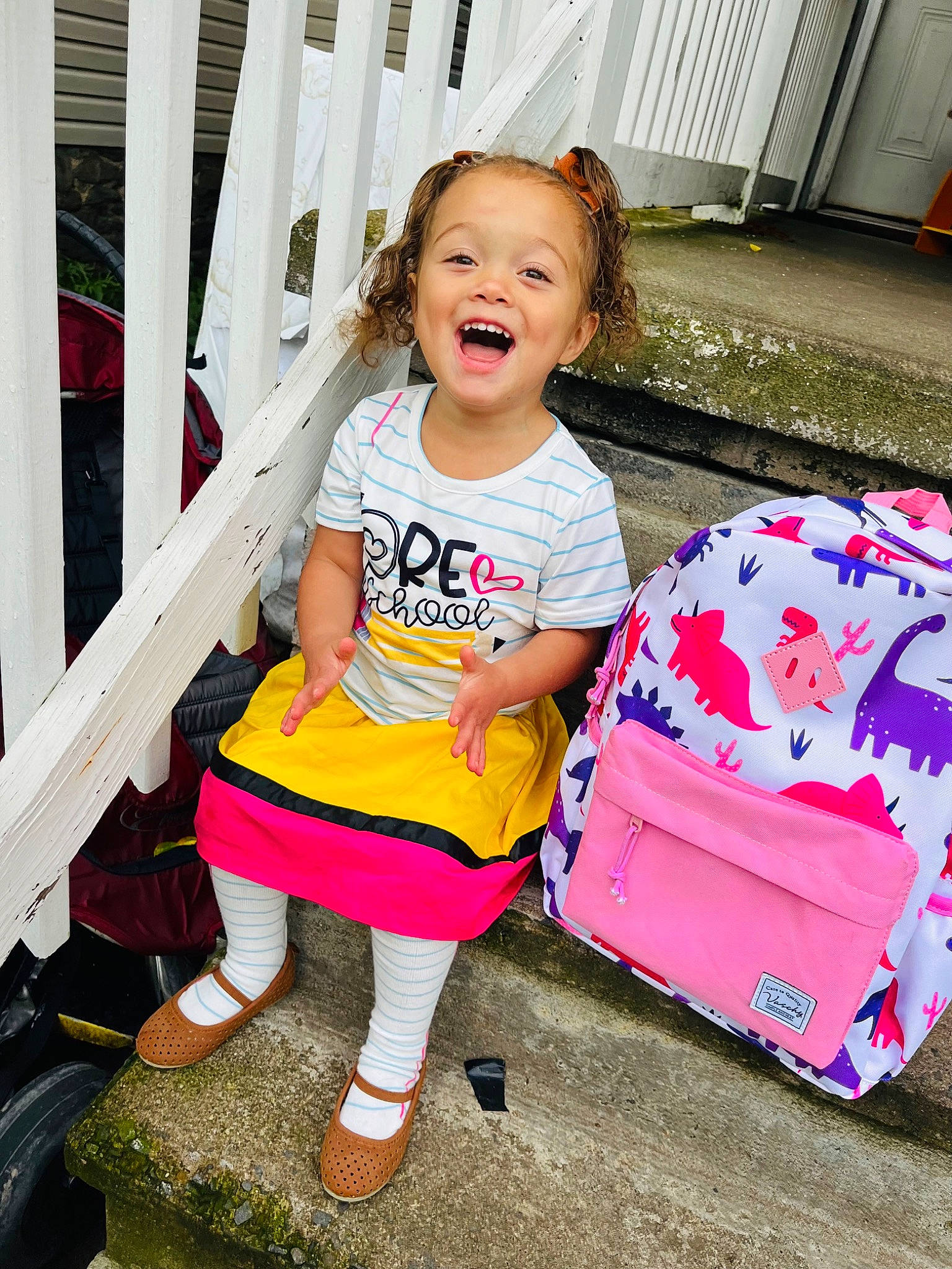 Blakelyn joined the competition — help win amazing prizes! baby_toddler_clothing, beauty, child, fun, grass, happy, human_leg, leisure, magenta, person, pink, product, smile, sneakers, sock, summer, t_shirt, thigh, tire, toddler