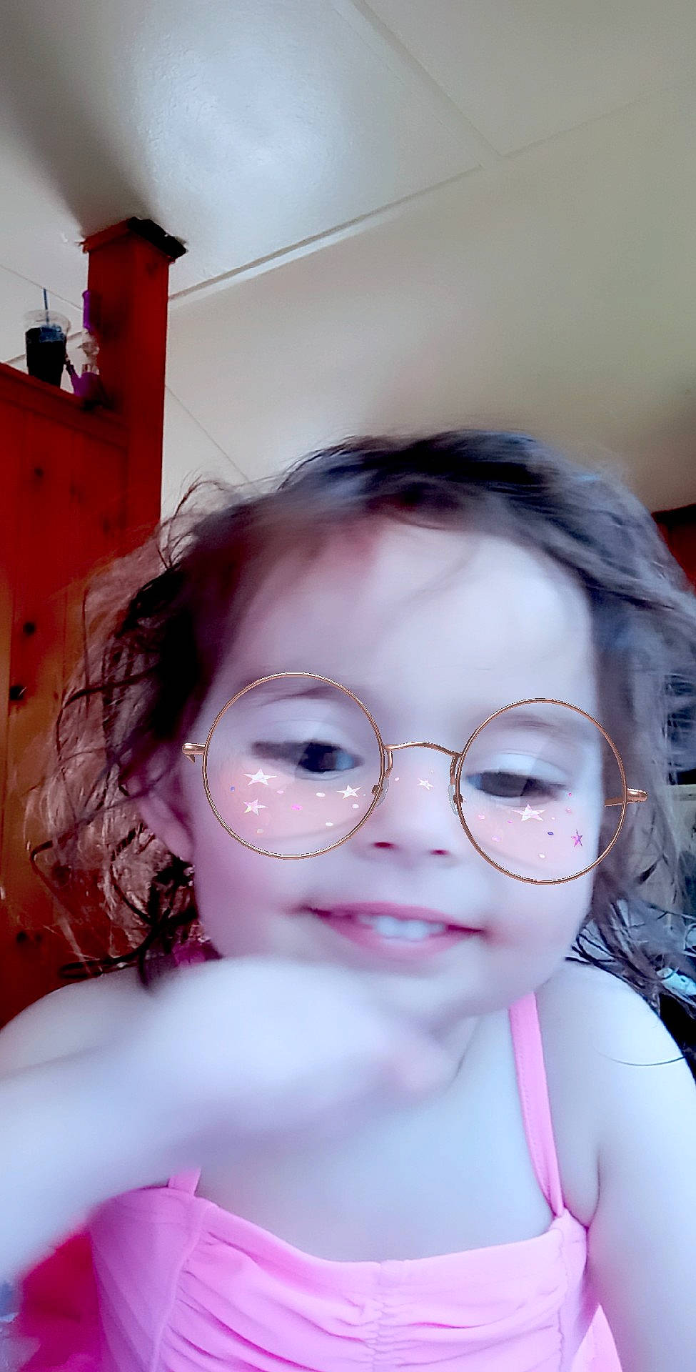 Maddison joined the competition — help win amazing prizes! beauty, black_hair, cheek, chin, eye, eyebrow, eyewear, face, forehead, glasses, hair, head, lip, mouth, nose, person, pink, red, selfie, skin