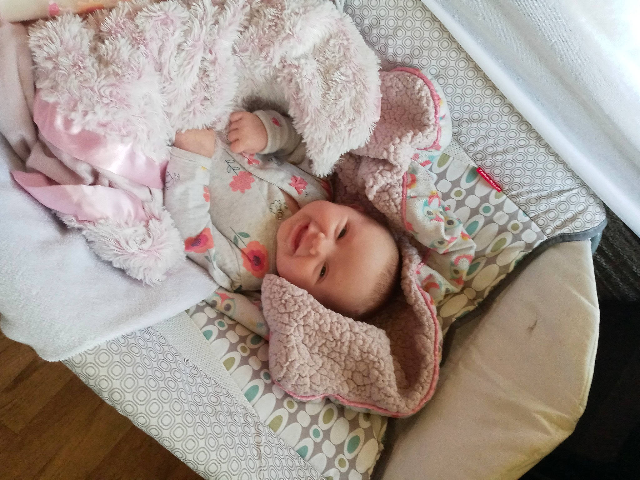 Allia is registered to the contest to win money with this photo: baby, baby_products, baby_sleeping, bed, bedding, bedtime, beige, blanket, child, comfort, furniture, linens, nap, person, pillow, product, room, sleep, textile, toddler