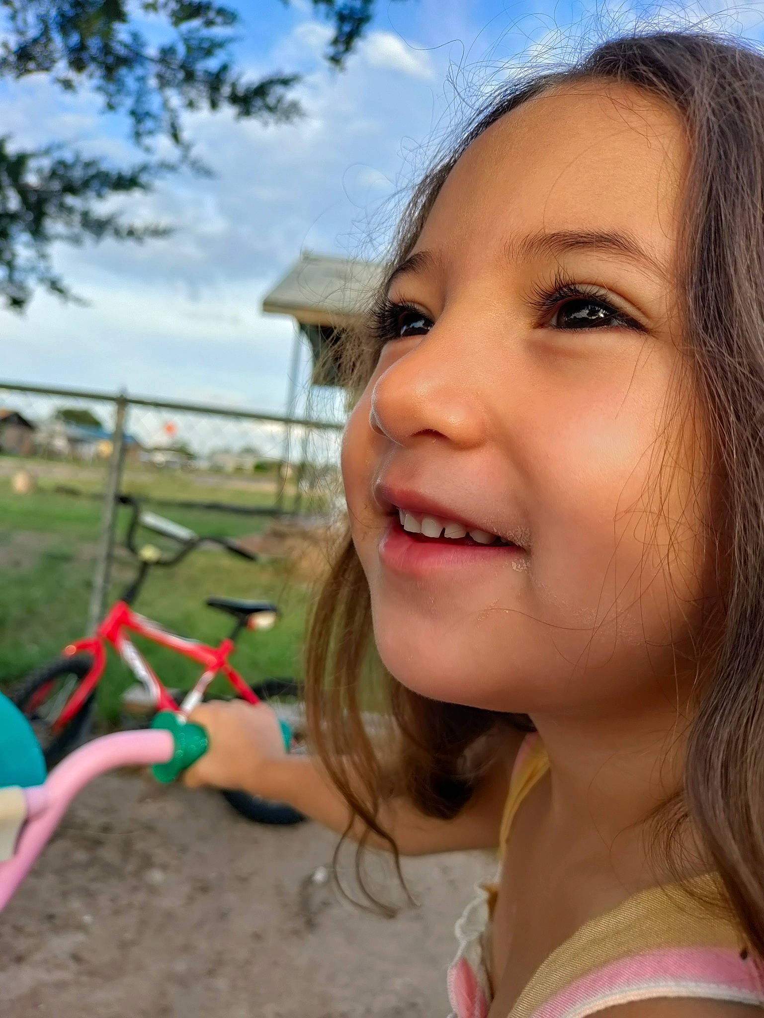 Hazely joined the competition — help win amazing prizes! beauty, bicycle, cloud, eyebrow, eyelash, grass, happy, iris, joy, leisure, lip, people_in_nature, person, plant, skin, sky, smile, summer, tire, toddler