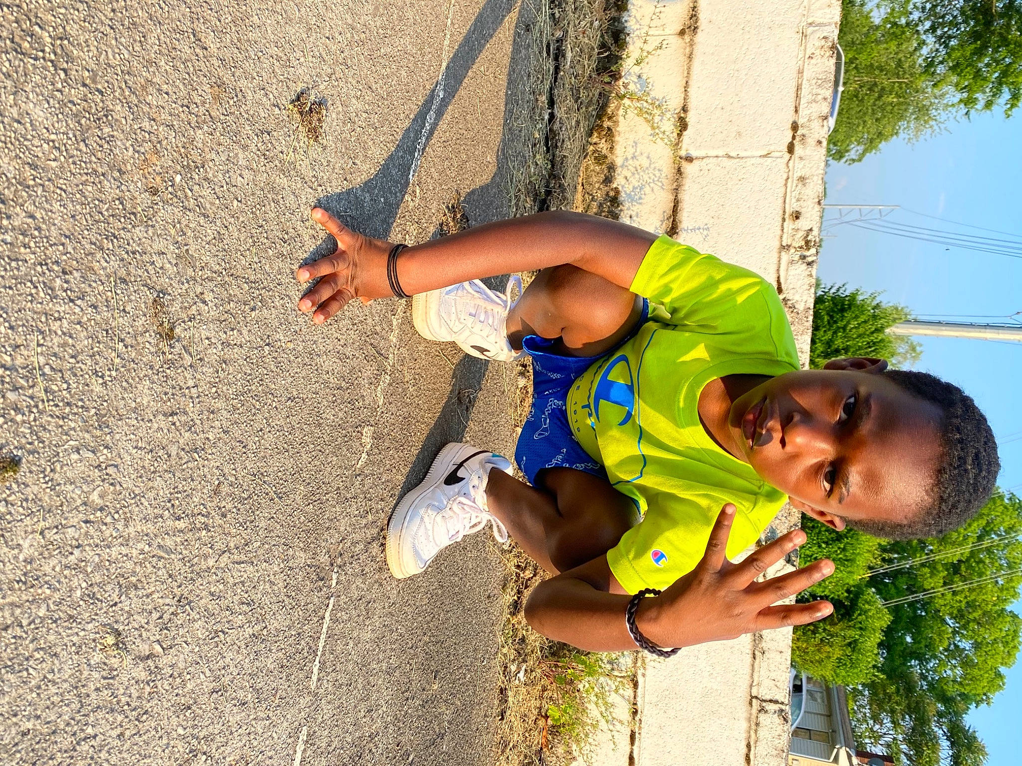 Trasean joined the competition — help win amazing prizes! child, elbow, electric_blue, foot, fun, grass, happy, human_leg, leisure, people_in_nature, person, plant, play, recreation, shadow, shorts, t_shirt, thigh, toddler, tree