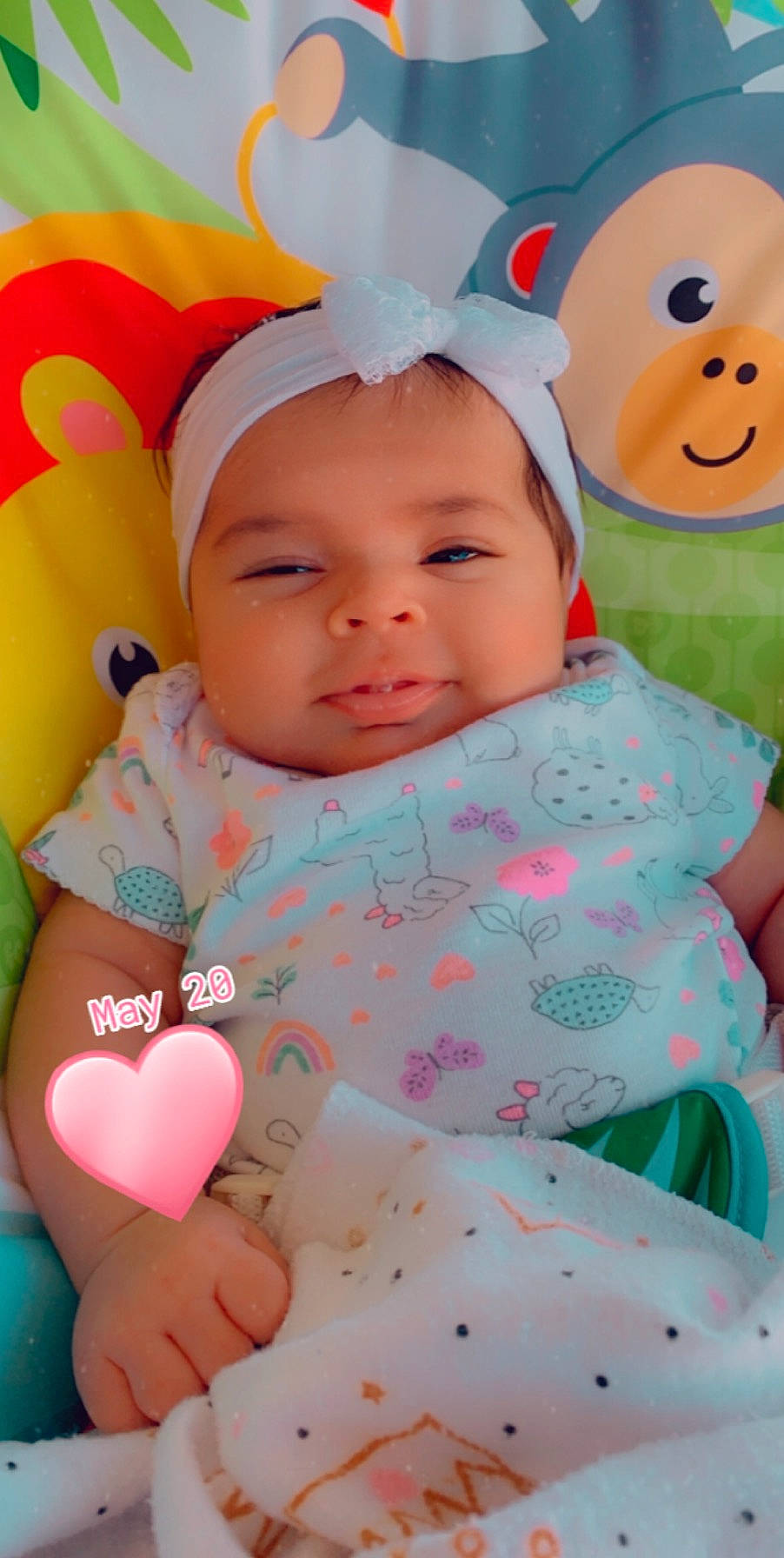 Ellie joined the competition — help win amazing prizes! baby, cheek, child, head, headwear, person, pink, skin, stuffed_toy, toddler