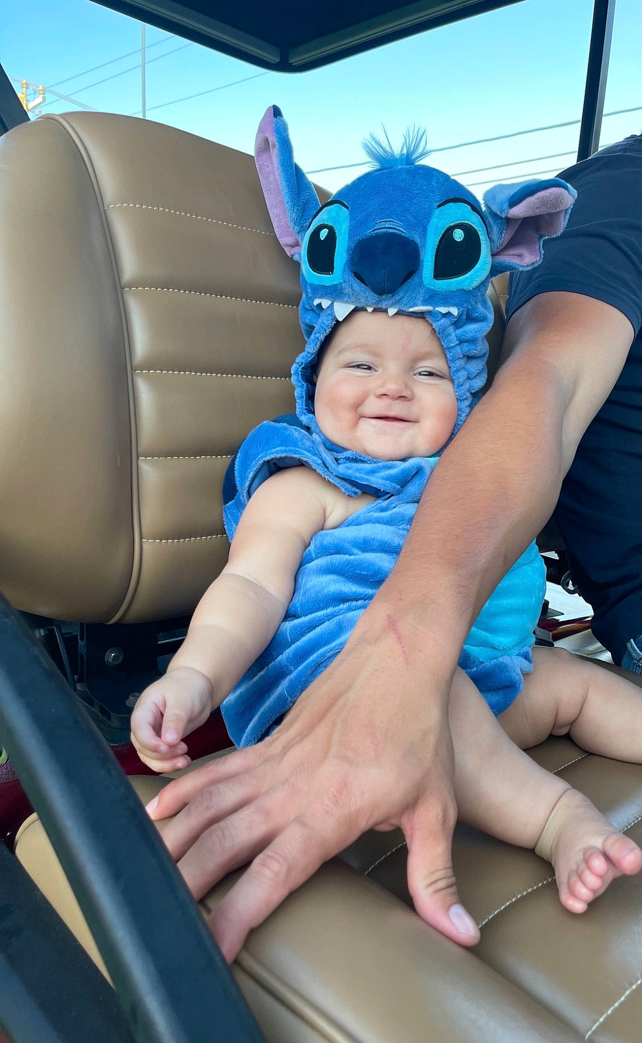 Carter joined the competition — help win amazing prizes! automotive_design, azure, baby, blue, car_seat_cover, child, electric_blue, fun, green, happy, hat, headwear, joy, leisure, motor_vehicle, person, product, recreation, sky, steering_wheel