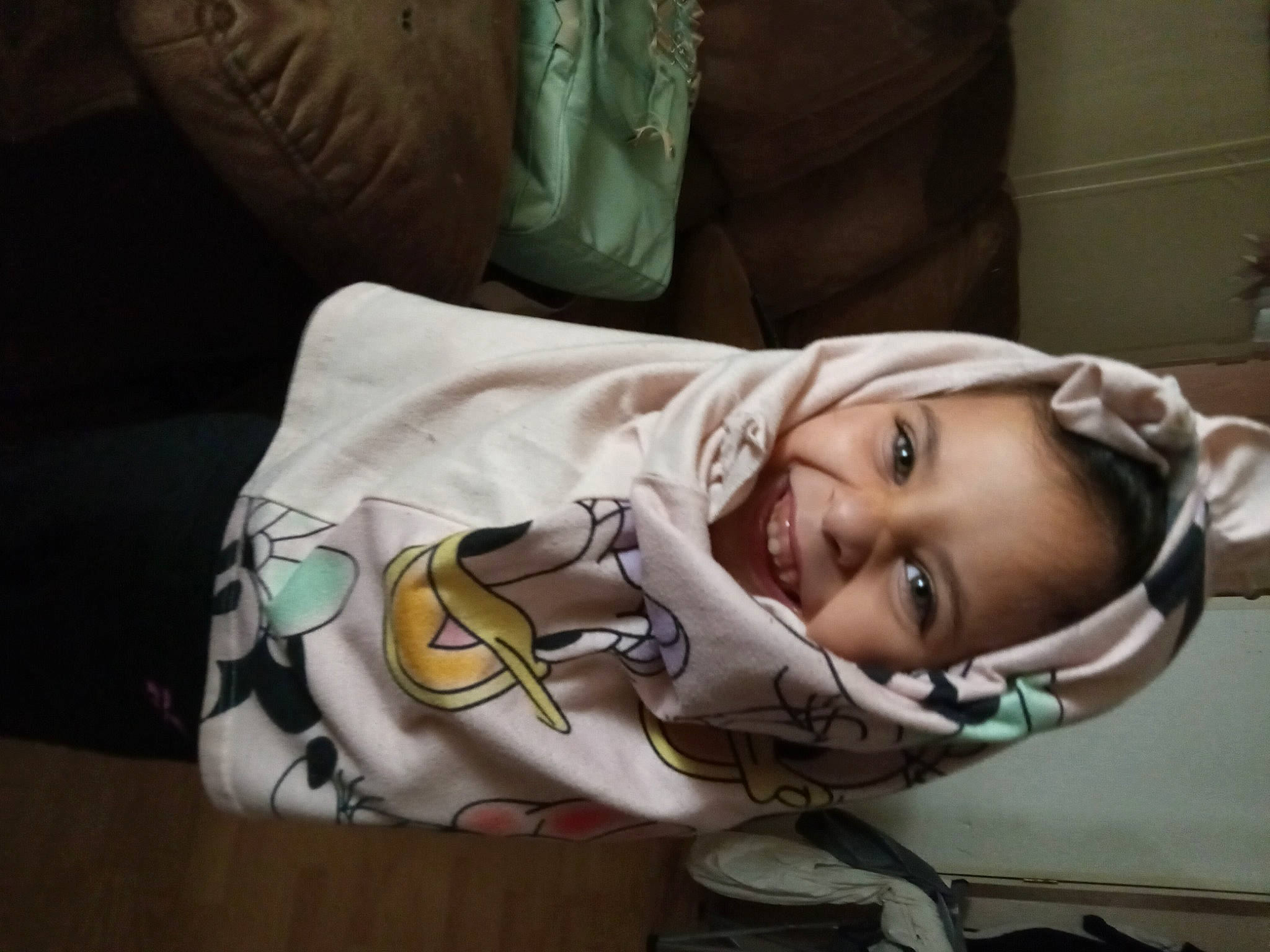 Emilie joined the competition — help win amazing prizes! art, carmine, child, comfort, elbow, happy, joy, linens, person, room, sitting, smile, visual_arts, wood