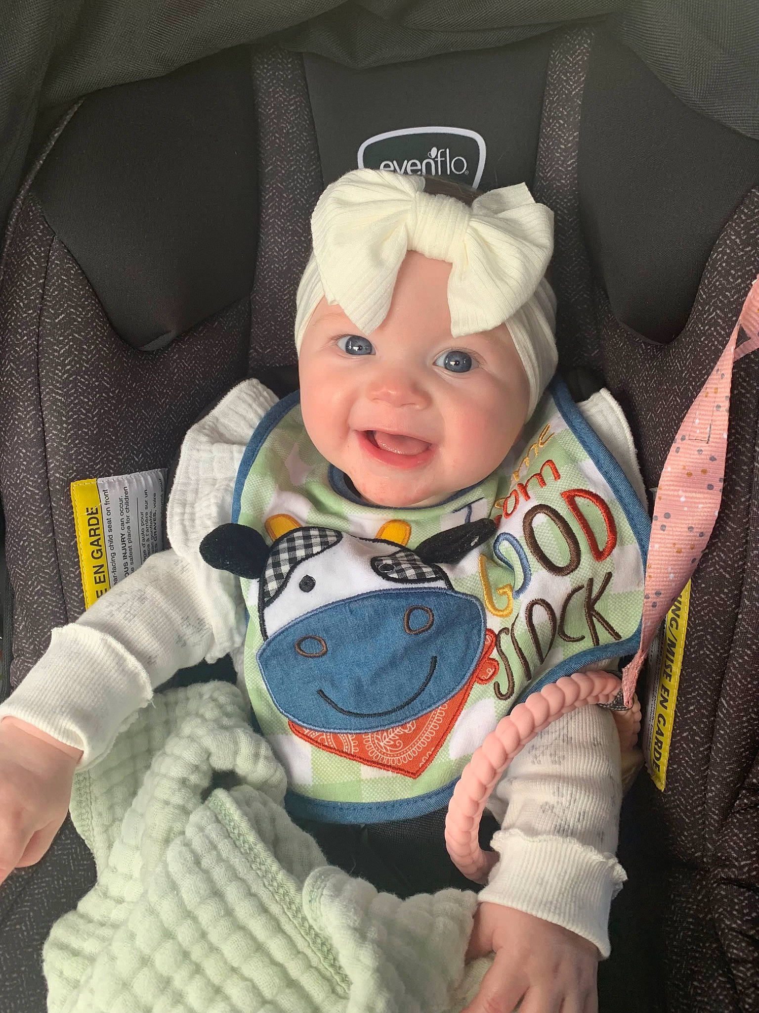 Ayla joined the competition — help win amazing prizes! auto_part, baby, baby_carriage, baby_in_car_seat, baby_products, baby_safety, baby_toddler_clothing, car_seat, chair, cheek, child, comfort, happy, head, headwear, person, personal_protective_equipment, seat_belt, sitting, sleeve