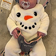 Rainie is registered to the contest to win money with this photo: baby, bonnet, cap, clothing, cushion, face, furniture, glove, happy, hat, head, homedecor, nature, newborn, outdoors, person, photography, portrait, snow, winter