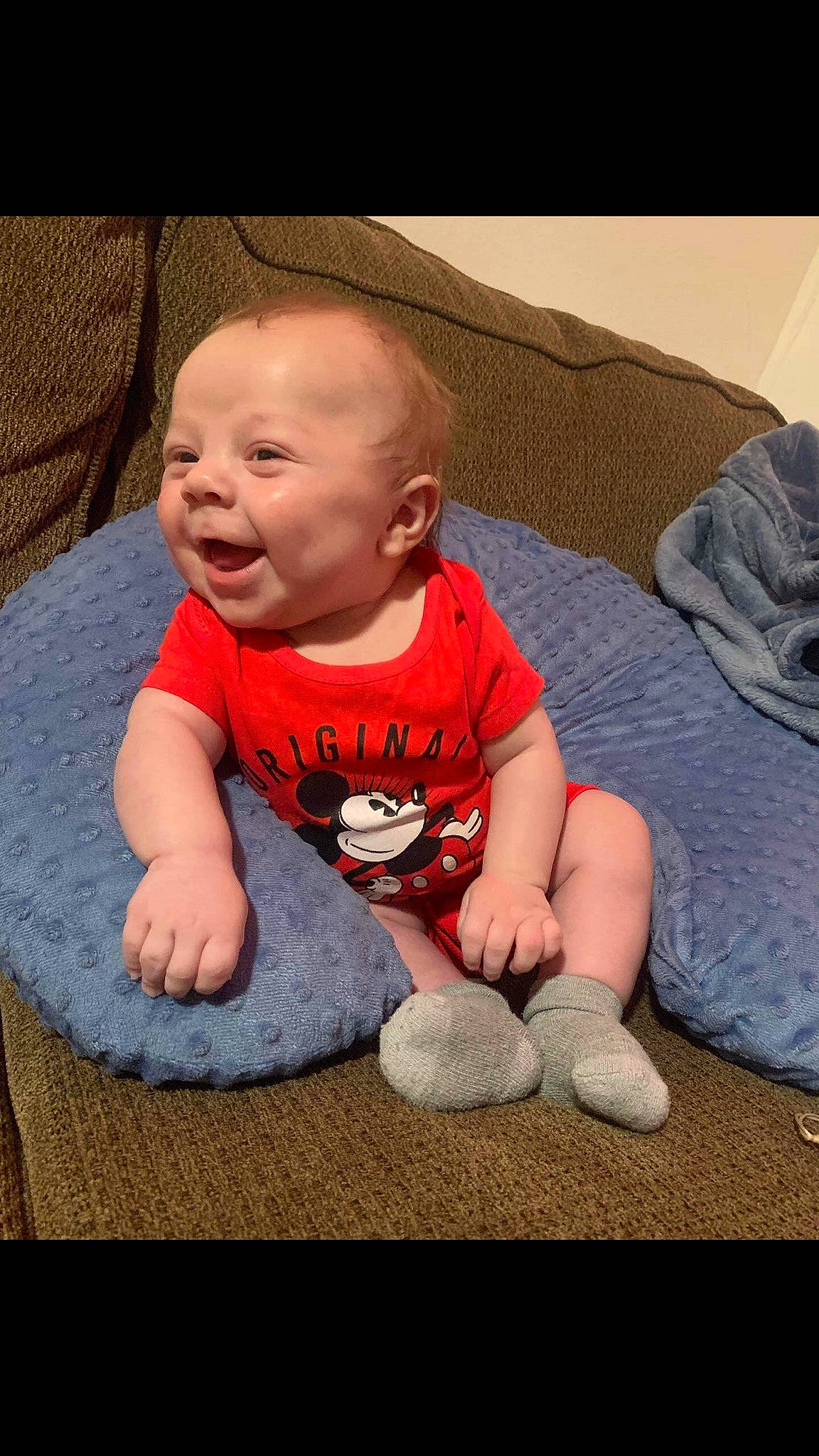 Kaison joined the competition — help win amazing prizes! baby, baby_toddler_clothing, cheek, comfort, eye, finger, floor, flooring, head, mammal, mouth, nose, person, product, skin, sleeve, smile, t_shirt, toddler, vertebrate