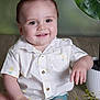 Tommy joined the competition — help win amazing prizes! baby, babylaughing, blouse, bodypart, clothing, face, flower, happy, head, mouth, pants, person, photography, plant, portrait, pottedplant, shirt, sitting, sleeve, smile