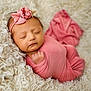 baby, babywear, blanket, child, closeup, cozy, cute, flower, headband, homedecor, infant, newborn, peaceful, pink_blanket, portrait, resting, sleeping, soft_texture, warm, wrapped