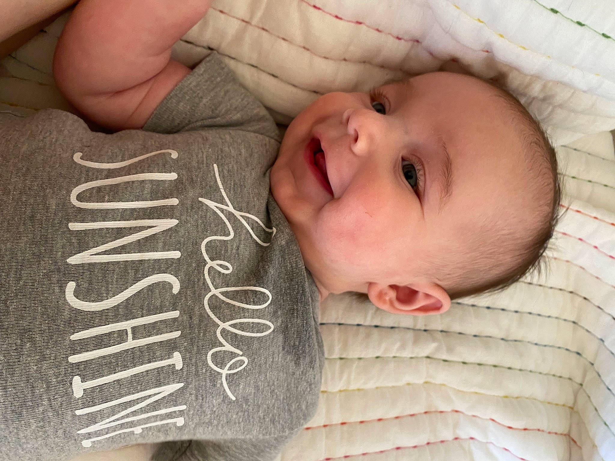 Berkley joined the competition — help win amazing prizes! baby, baby_safety, baby_toddler_clothing, cheek, comfort, finger, font, gesture, hand, handwriting, happy, linens, nail, pattern, person, product, skin, smile, thumb, toddler
