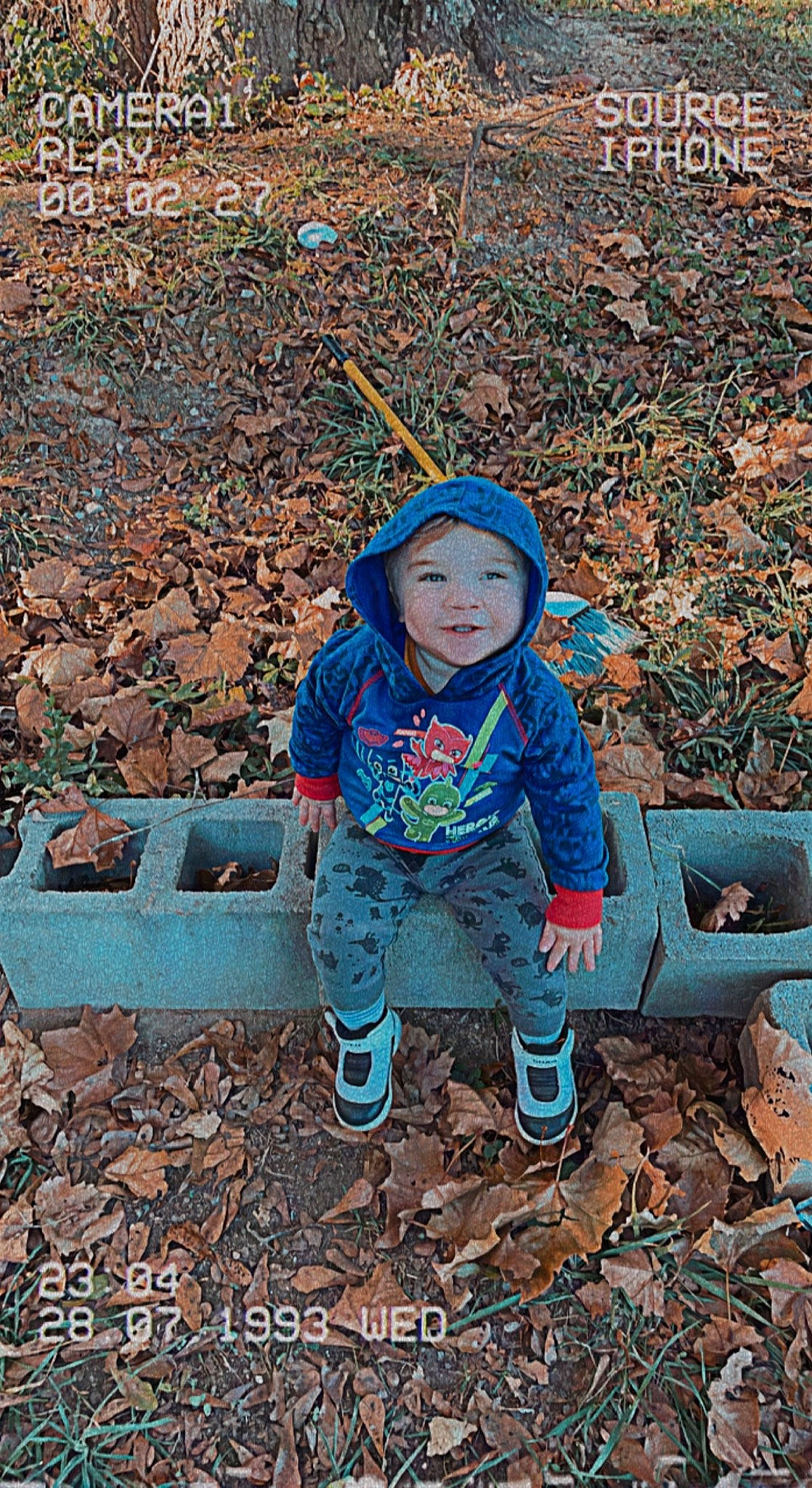 Jorden joined the competition — help win amazing prizes! autumn, baby, baby_toddler_clothing, child, cobblestone, electric_blue, fun, grass, headwear, landscape, leaf, leisure, pattern, people_in_nature, person, recreation, sitting, soil, tints_and_shades, toddler