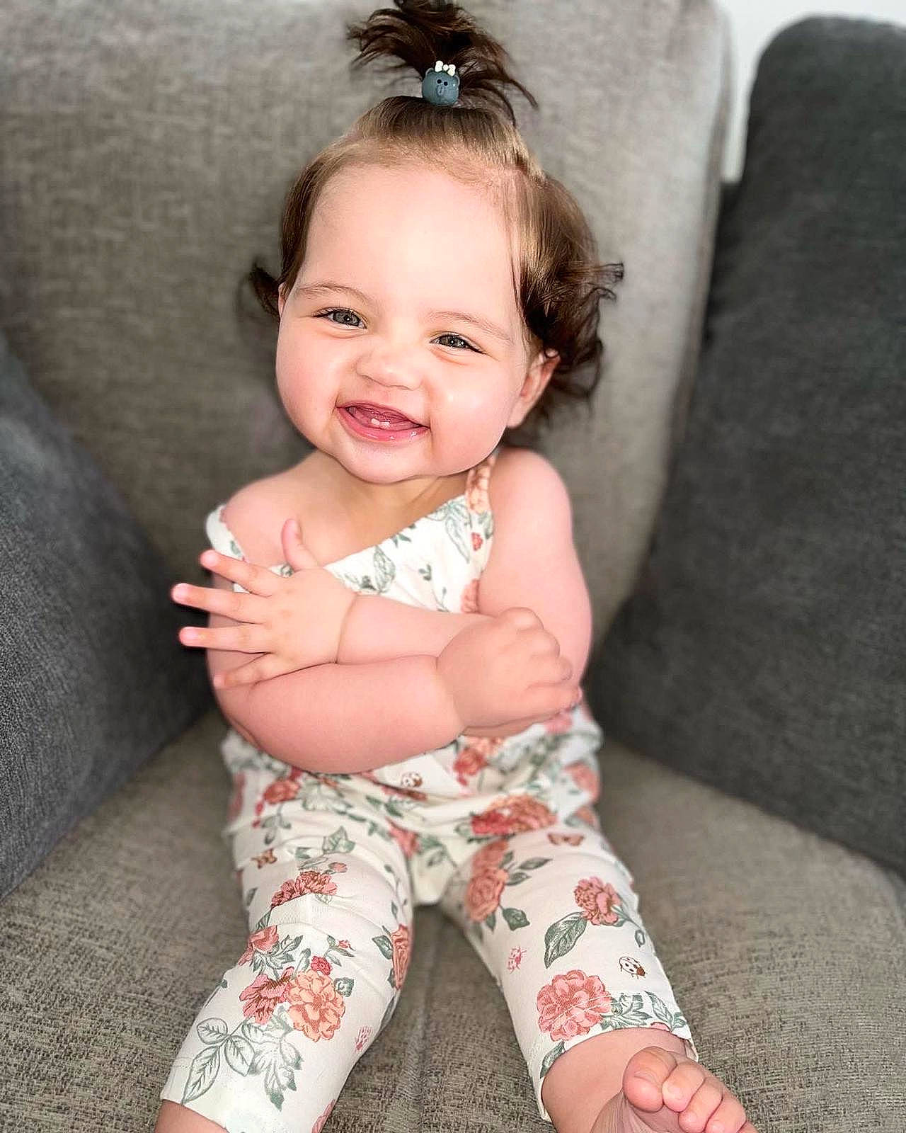 Alayah joined the competition — help win amazing prizes! arm, baby_toddler_clothing, cheek, chin, comfort, eye, eyelash, face, flash_photography, hair, happy, head, iris, joint, joy, leg, lip, neck, person, skin