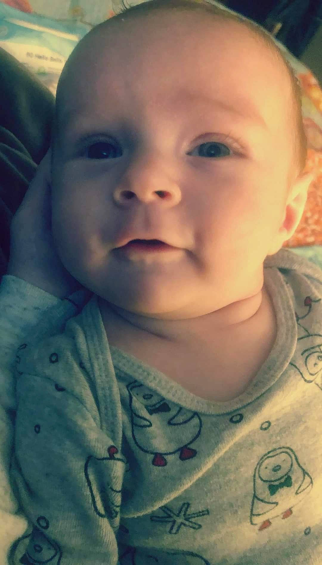 Emmett joined the competition — help win amazing prizes! baby, baby_toddler_clothing, cheek, chin, ear, eyebrow, eyelash, finger, forehead, happy, human_body, iris, lip, mouth, neck, nose, person, skin, sleeve, smile