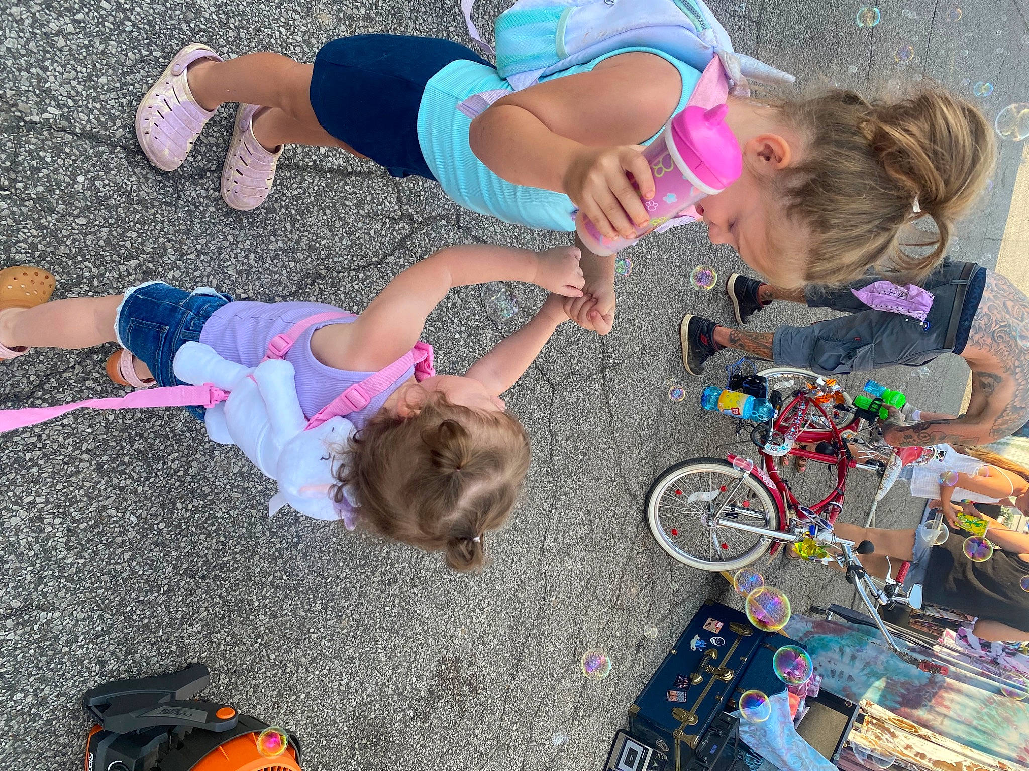 Jazmyn is registered to the contest to win money with this photo: child, clothing, event, eyewear, fun, grass, hat, human_leg, leisure, people, person, photograph, pink, recreation, shoe, shorts, snapshot, summer, toddler, toy