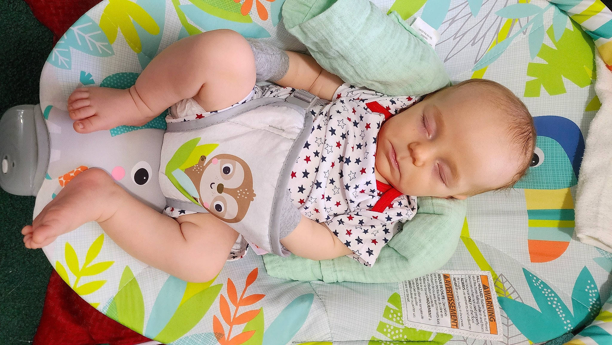 Bear joined the competition — help win amazing prizes! baby, baby_products, baby_sleeping, baby_toddler_clothing, bedtime, child, comfort, facial_expression, green, happy, linens, nap, pattern, person, room, sleep, textile, toddler