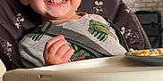 Diego Pieddefer a rejoint le concours — aidez-le/la à gagner de superbes lots ! blue_eyes, child, clothing, cute, expression, face, food, funny, hair, high_chair, indoor, messy, mischievous, person, plate, seatbelt, skin, smile, table, toddler
