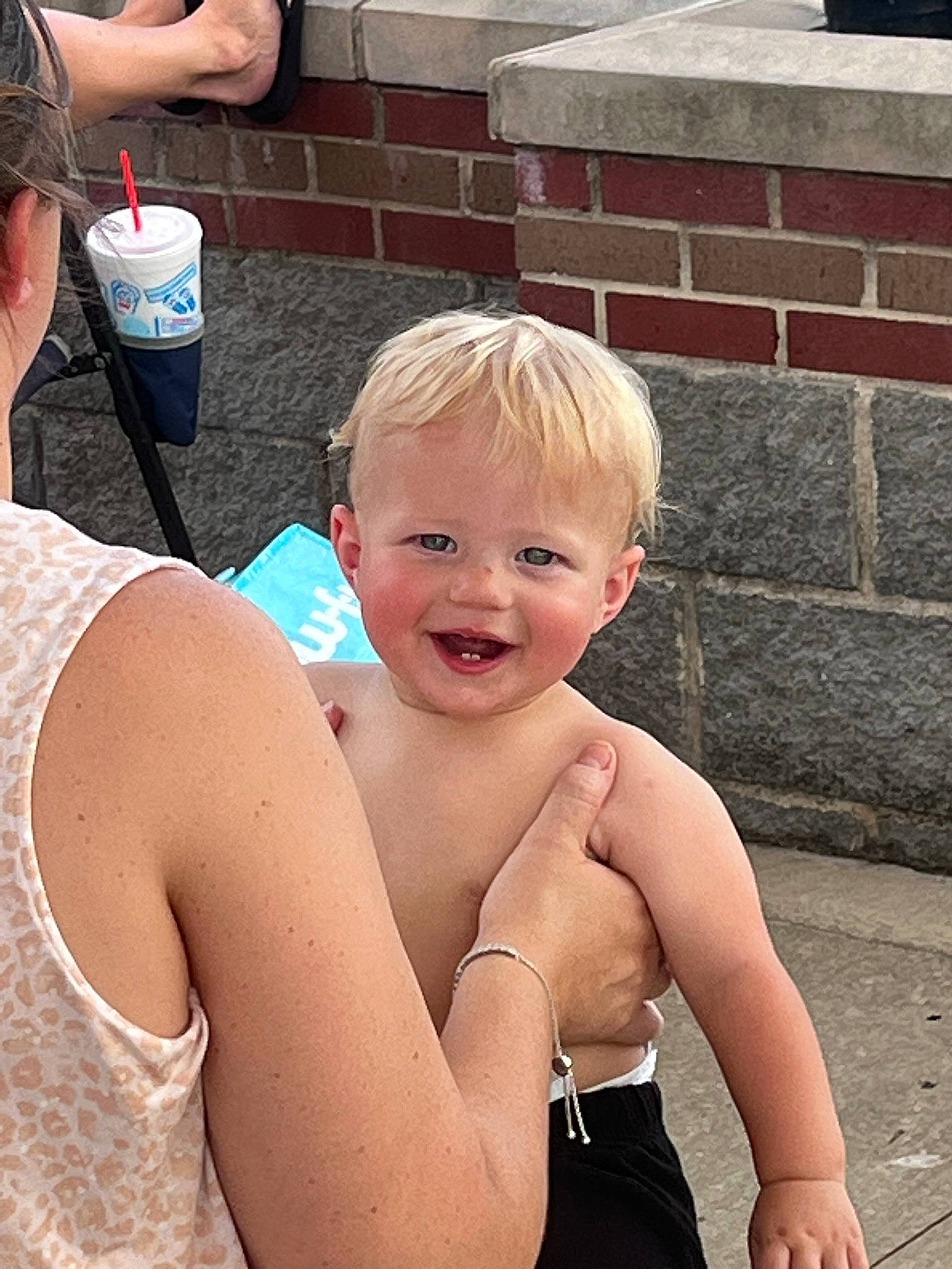 Miller joined the competition — help win amazing prizes! barechested, bathing, chest, child, elbow, event, eyewear, fun, happy, joint, joy, leisure, muscle, person, sitting, smile, thigh, toddler, trunk, vacation