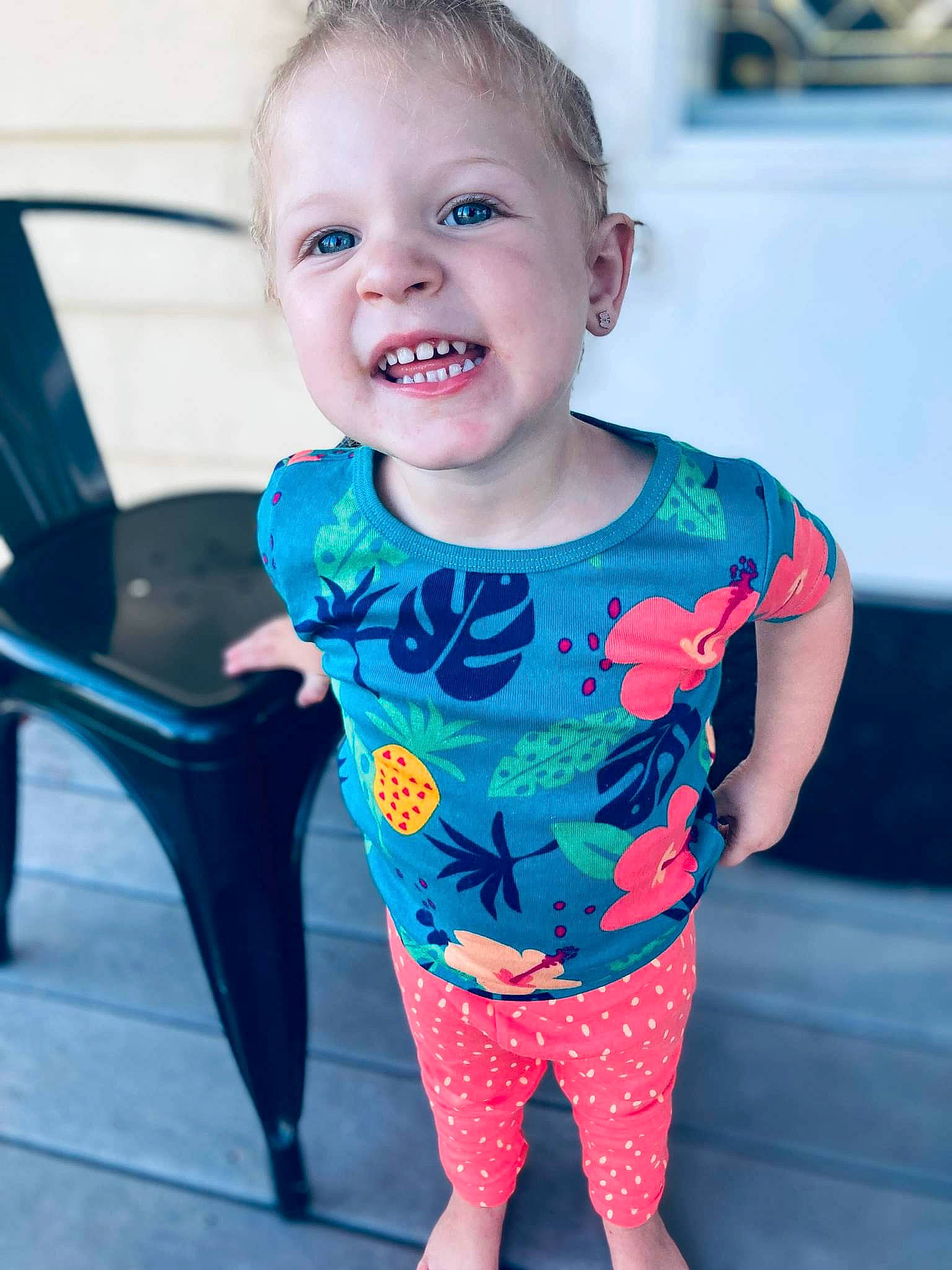 Diana joined the competition — help win amazing prizes! arm, azure, baby_toddler_clothing, blue, dress, face, happy, head, human_body, iris, joint, joy, neck, person, pink, shoulder, skin, sleeve, smile, standing