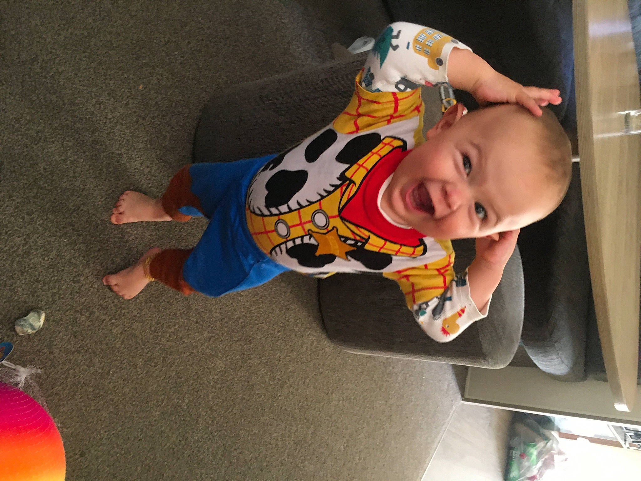 Cillian is registered to the contest to win money with this photo: child, fun, person, play, smile, toddler