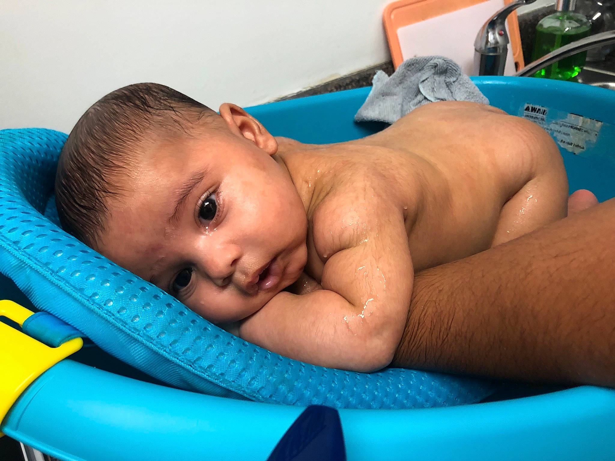 Aydan is registered to the contest to win money with this photo: baby_products, bathing, boy, child, finger, fun, hand, infant, inflatable, leisure, person, play, product, toddler