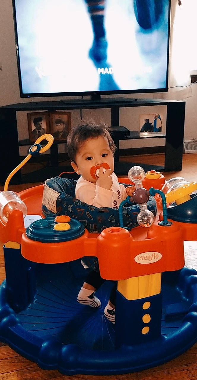 Shealyn is registered to the contest to win money with this photo: blue, child, fun, joy, person, play, product, recreation, room, table, toddler, toy