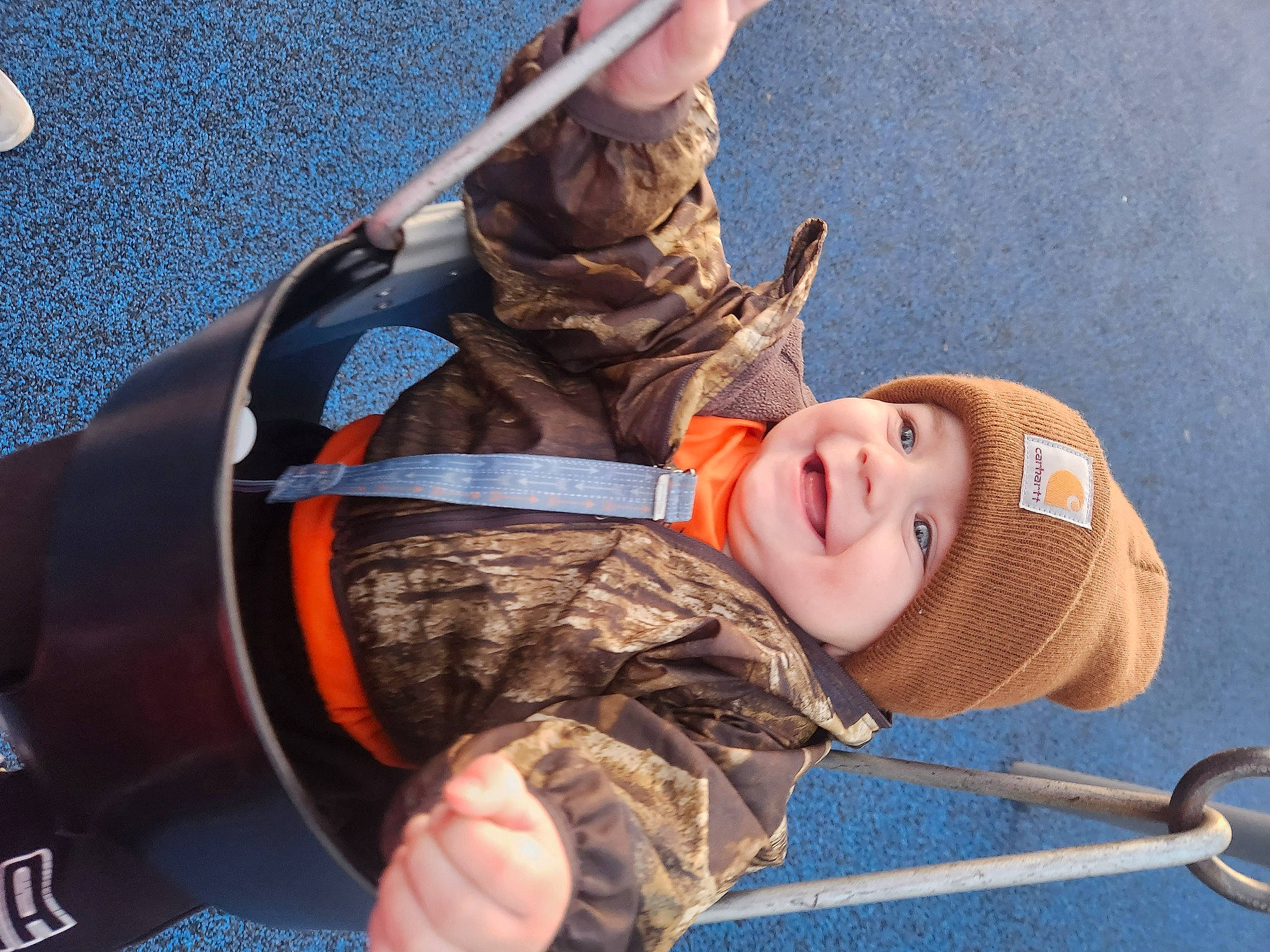 Jayden joined the competition — help win amazing prizes! arm, baby, baby_carriage, baby_products, child, fun, gesture, happy, head, headgear, headwear, human_body, joy, leisure, person, personal_protective_equipment, product, sitting, smile, swing