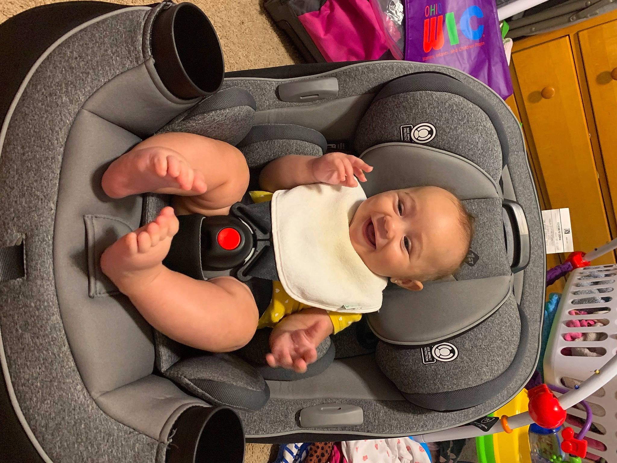 Dani joined the competition — help win amazing prizes! auto_part, baby, baby_carriage, baby_in_car_seat, baby_products, baby_safety, baby_sleeping, baby_toddler_clothing, black, car_seat, child, comfort, face, fun, helmet, person, personal_protective_equipment, product, service, toddler