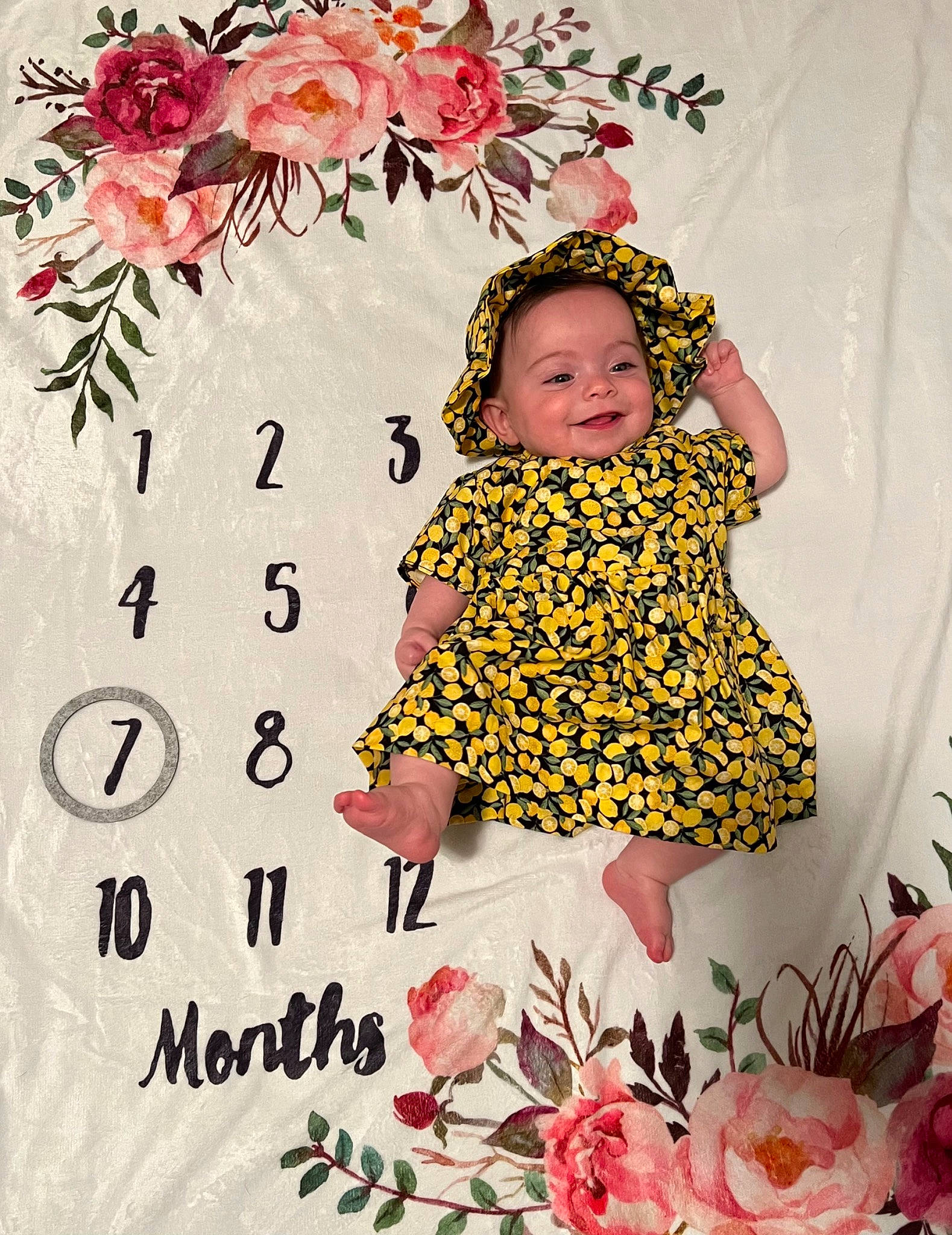 Madelyn joined the competition — help win amazing prizes! baby, baby_toddler_clothing, beauty, child, creative_arts, design, flower, font, happy, joy, leaf, magenta, pattern, peach, person, petal, pink, plant, product, sleeve