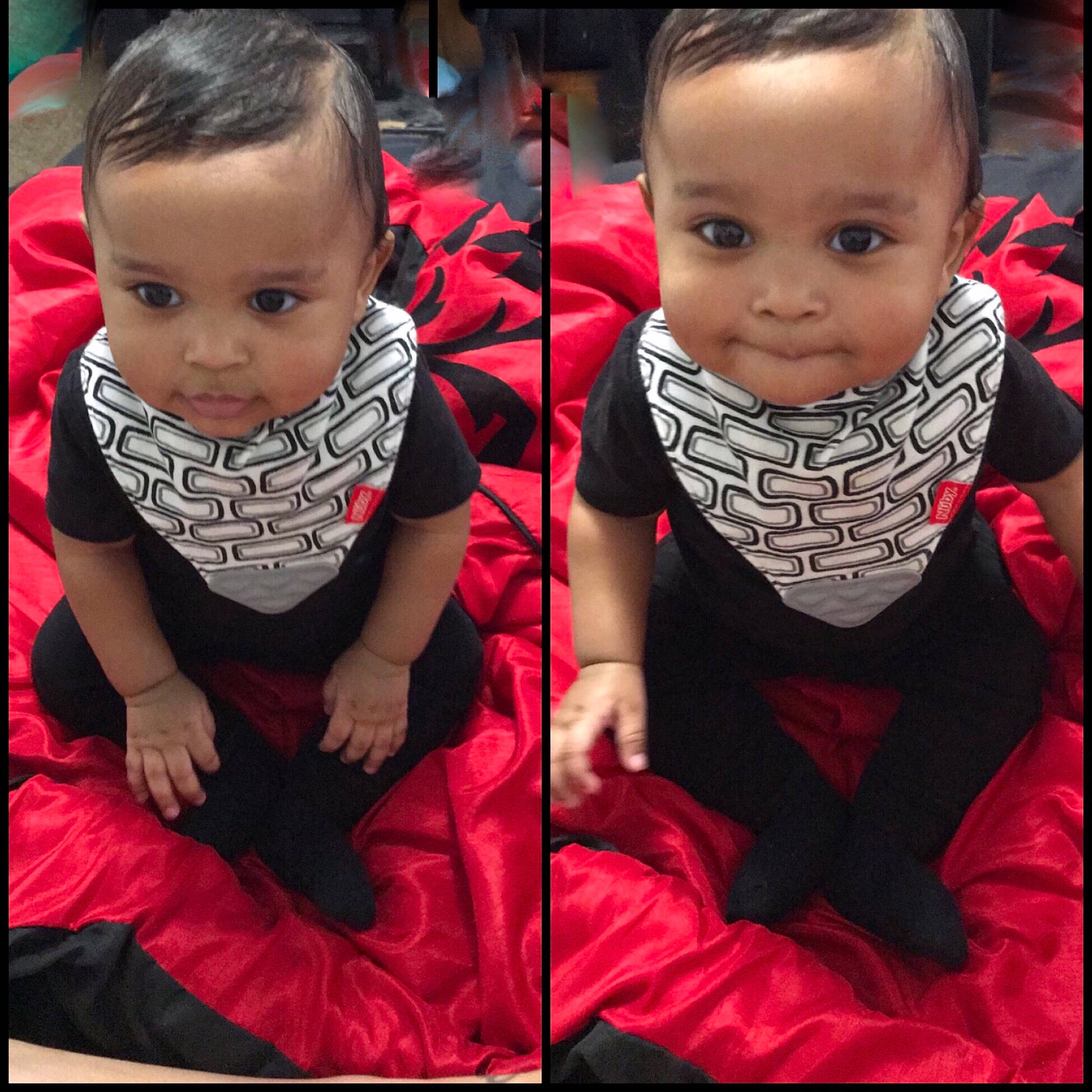 Cartier is registered to the contest to win money with this photo: baby, cheek, child, cool, dress, eye, face, fun, head, human, outerwear, people, person, pink, play, product, sitting, skin, smile, t_shirt