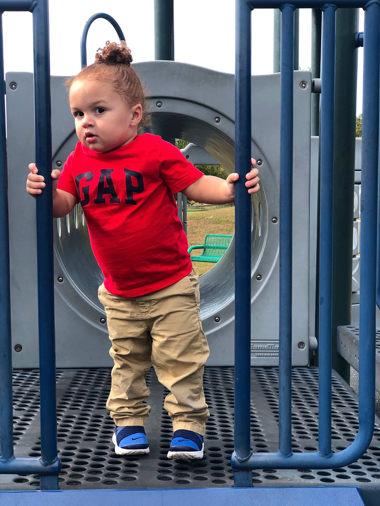 Channing joined the competition — help win amazing prizes! child, fun, person, play, playground, public_space, recreation, standing, toddler, vacation