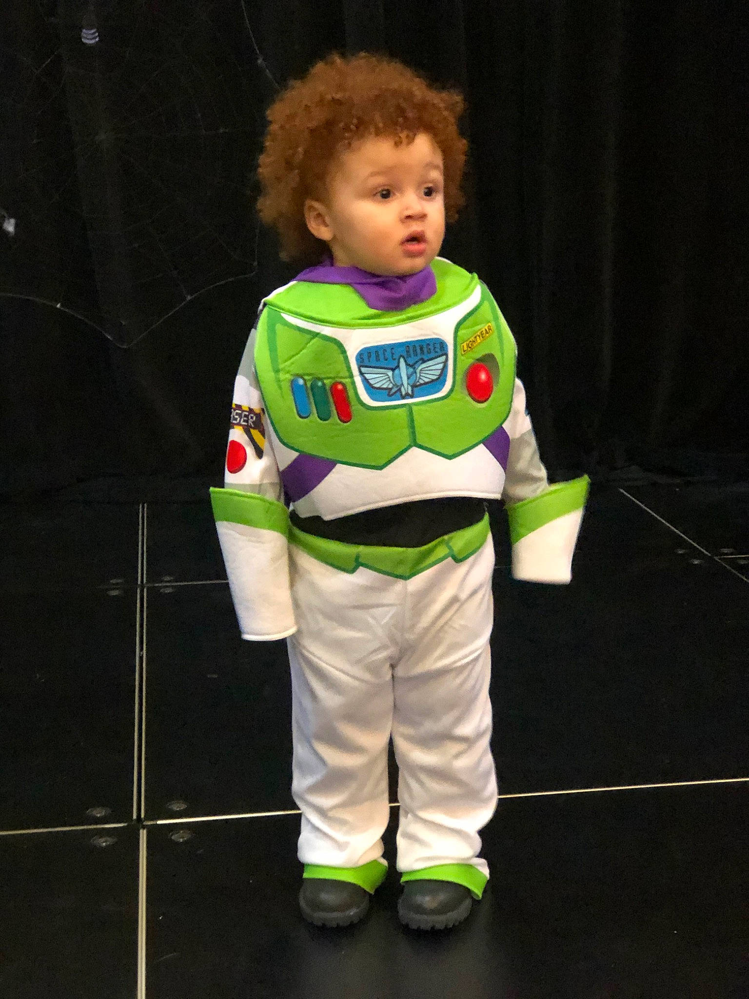 Channing is registered to the contest to win money with this photo: child, person, space, surprise, toddler
